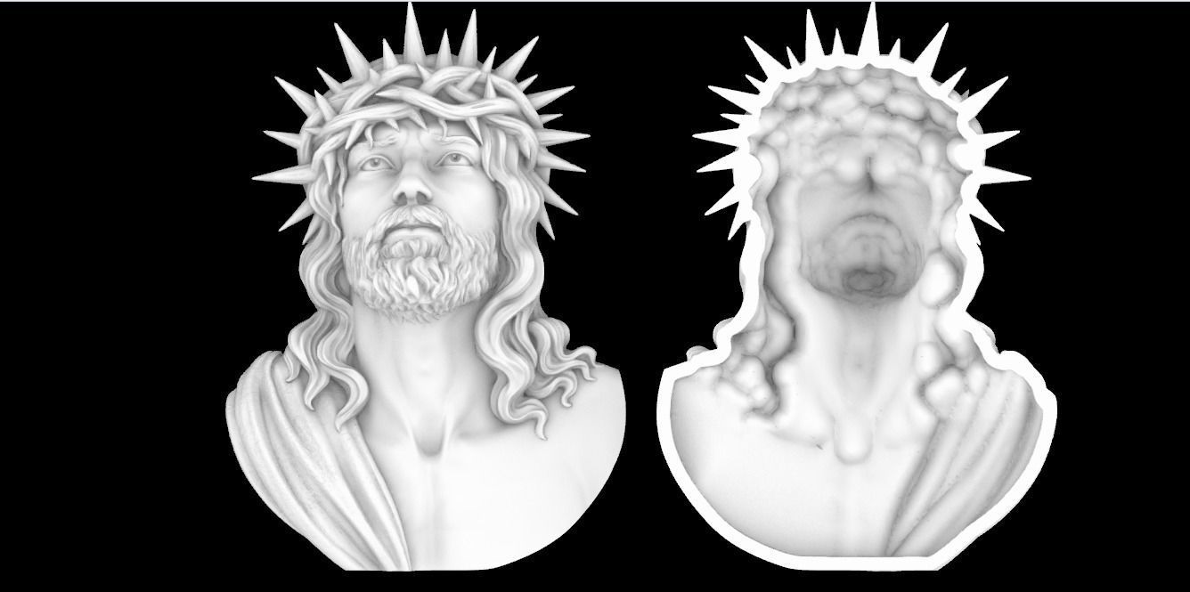 face of jesus 3D print model_1