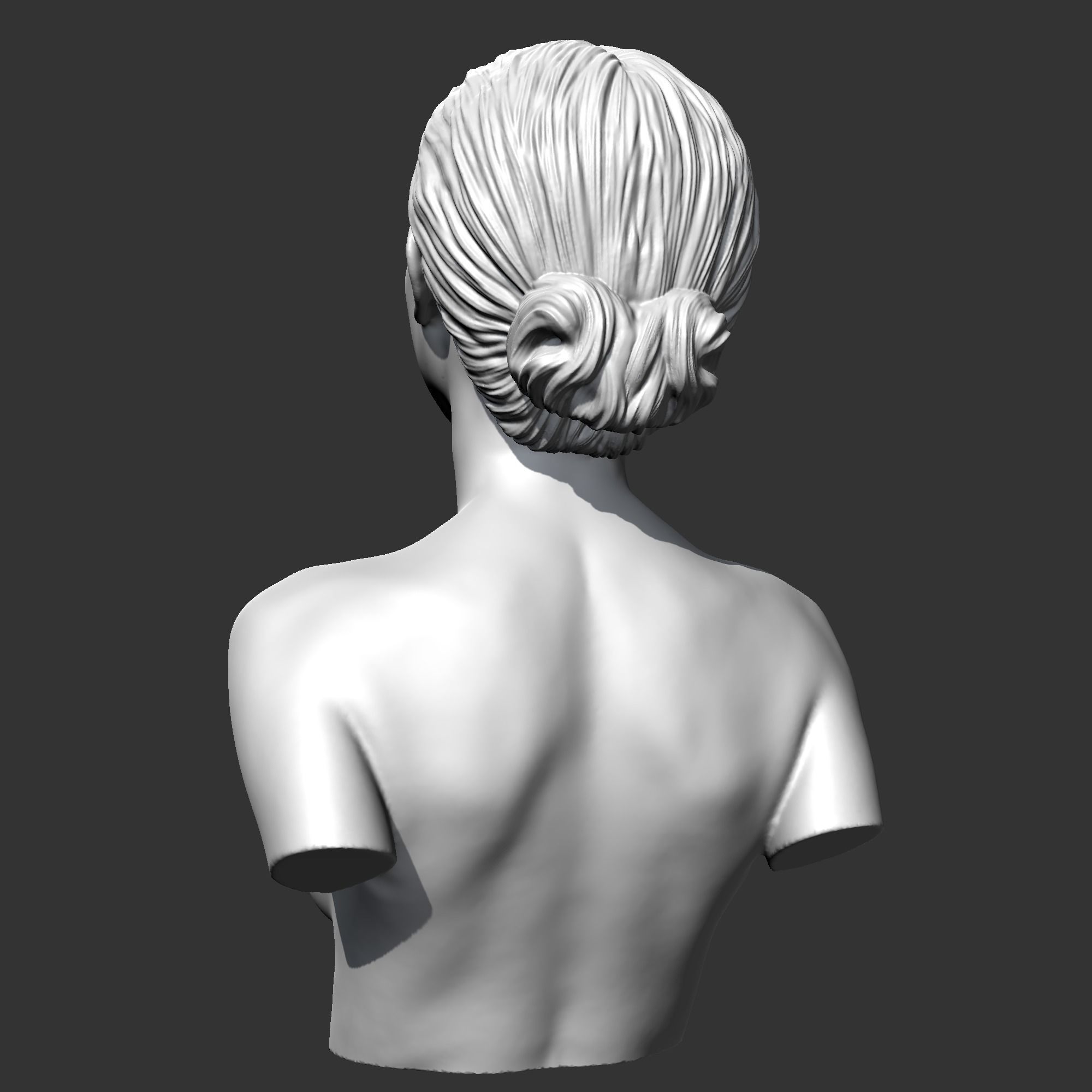 SC girl bust D 3D print model 3D print model_7