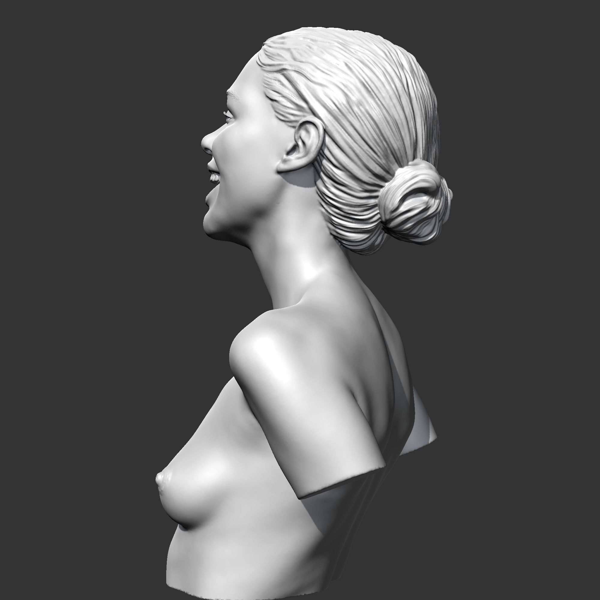 SC girl bust D 3D print model 3D print model_6