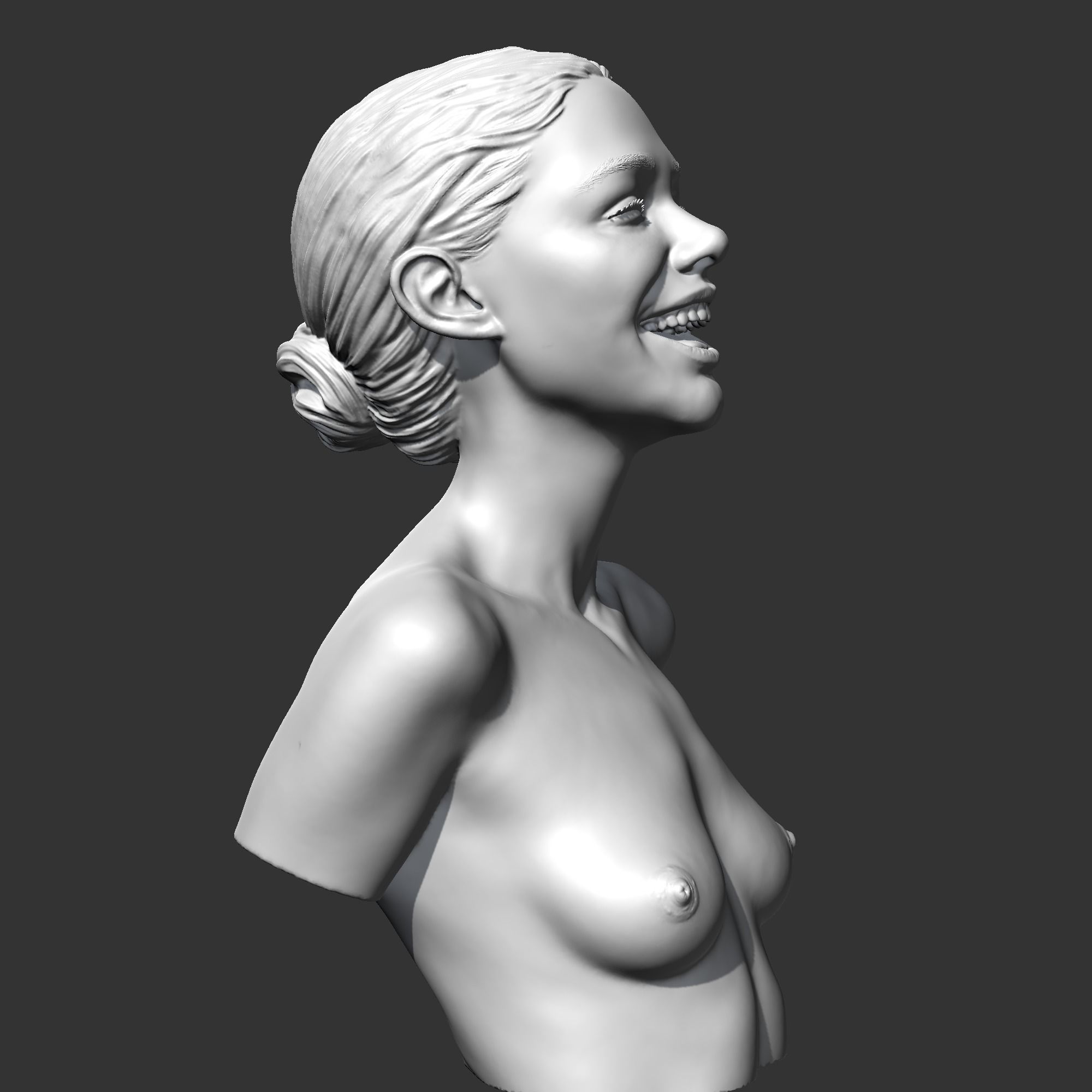 SC girl bust D 3D print model 3D print model_8
