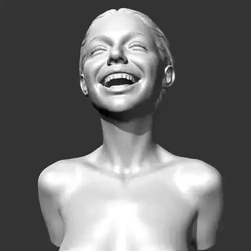 SC girl bust D 3D print model