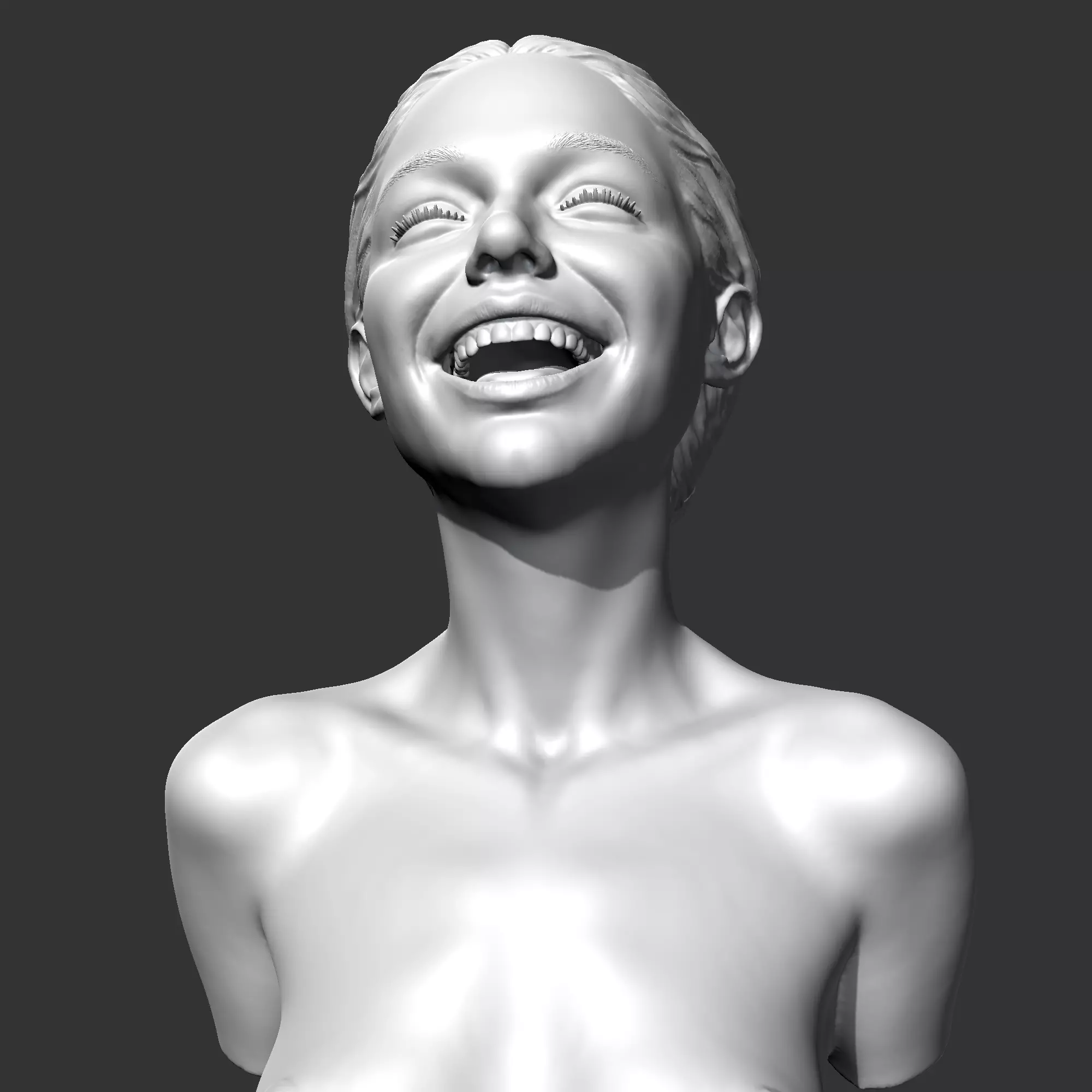 SC girl bust D 3D print model 3D print model_0