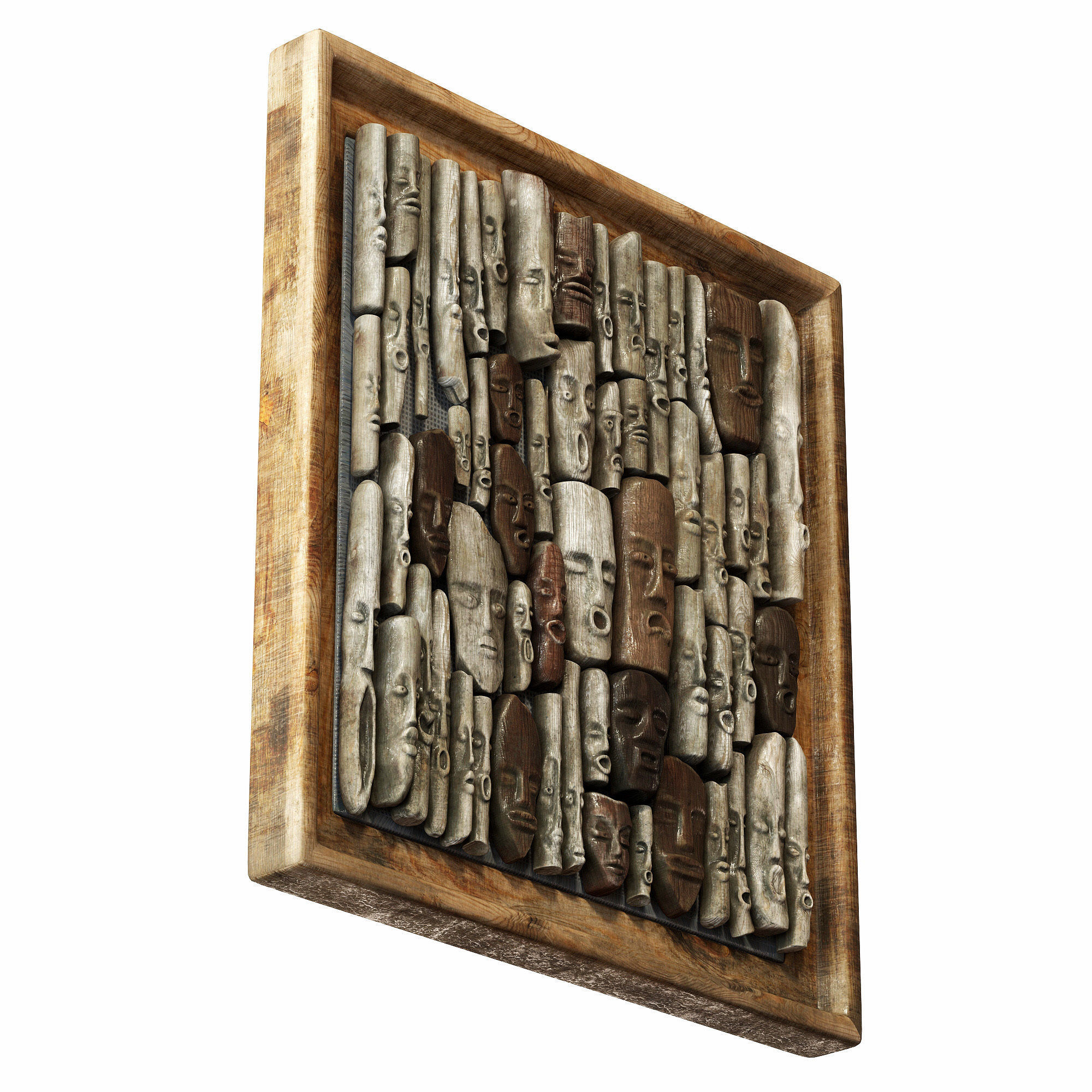 Wood panel n12 3D model_2