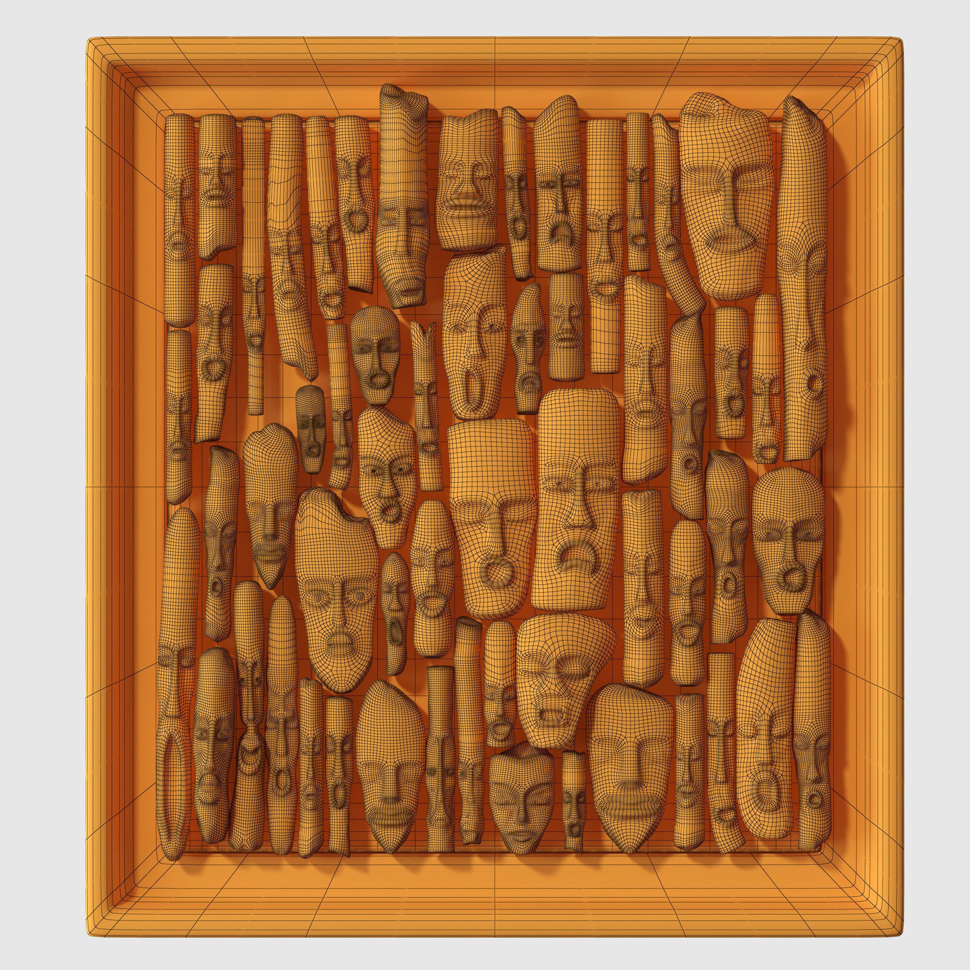 Wood panel n12 3D model_6