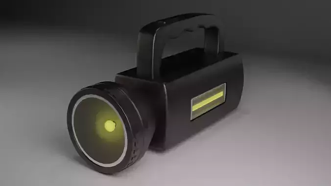 Torch light Low-poly 3D model