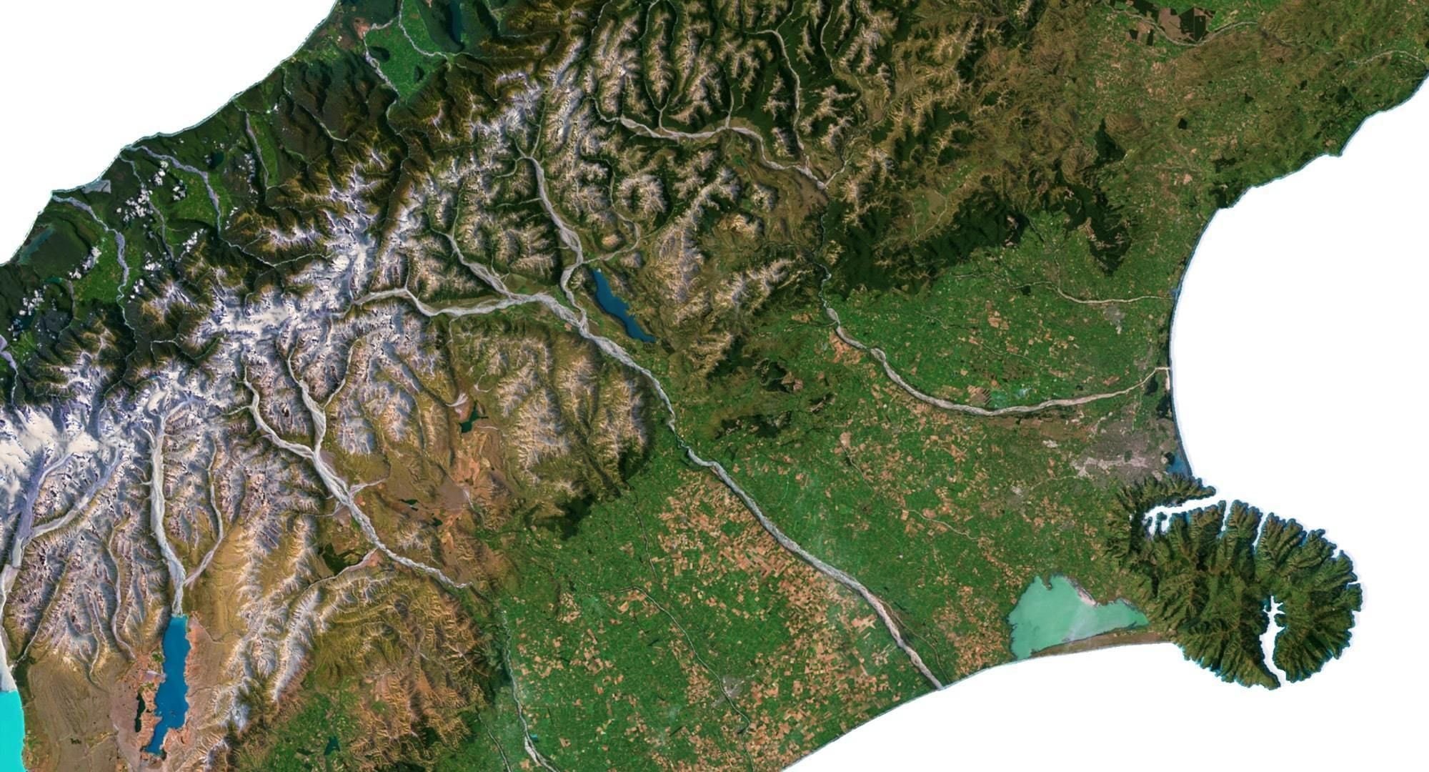 New Zealand Terrain 3D Map 3D model_4