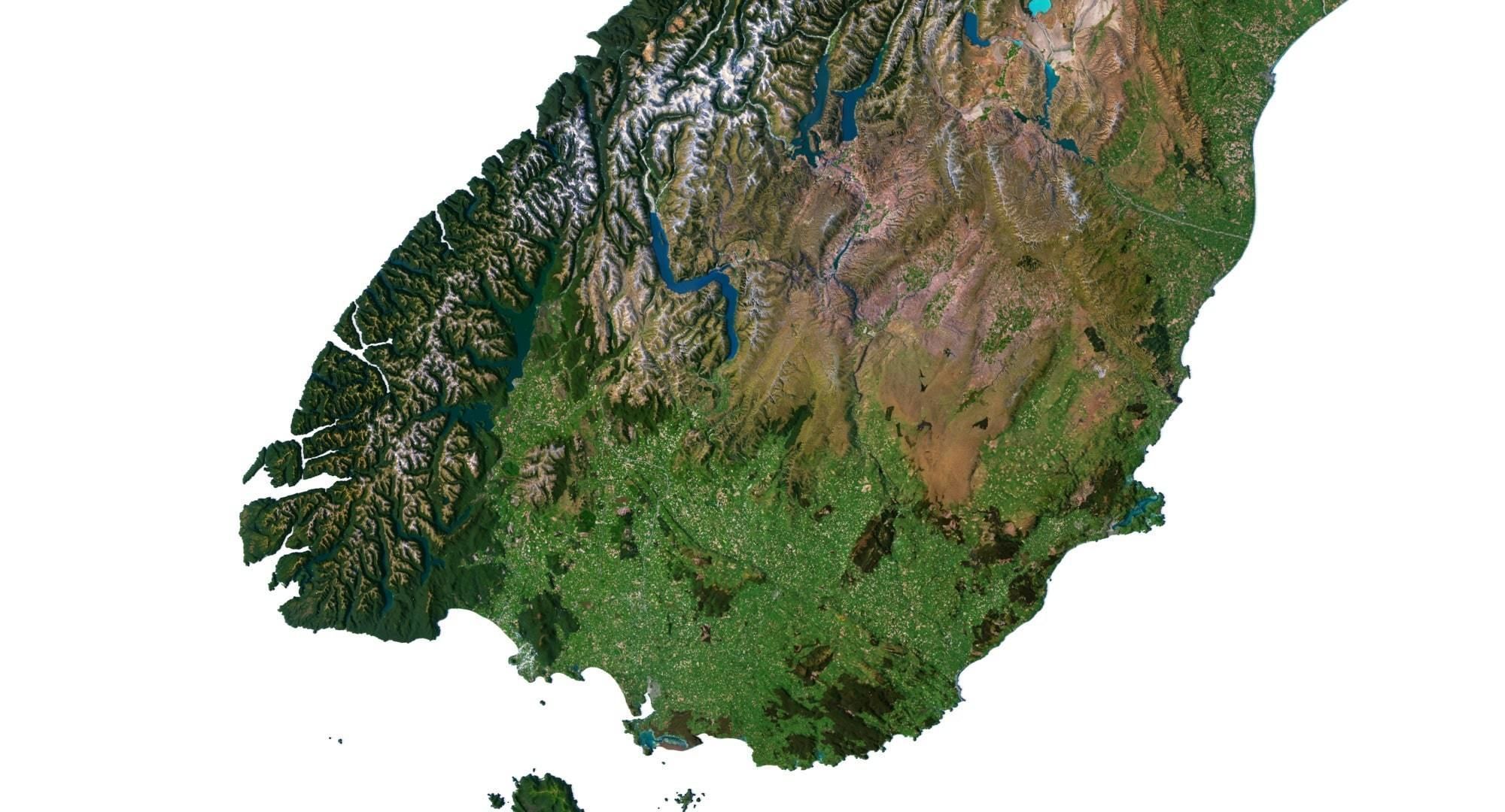 New Zealand Terrain 3D Map 3D model_2