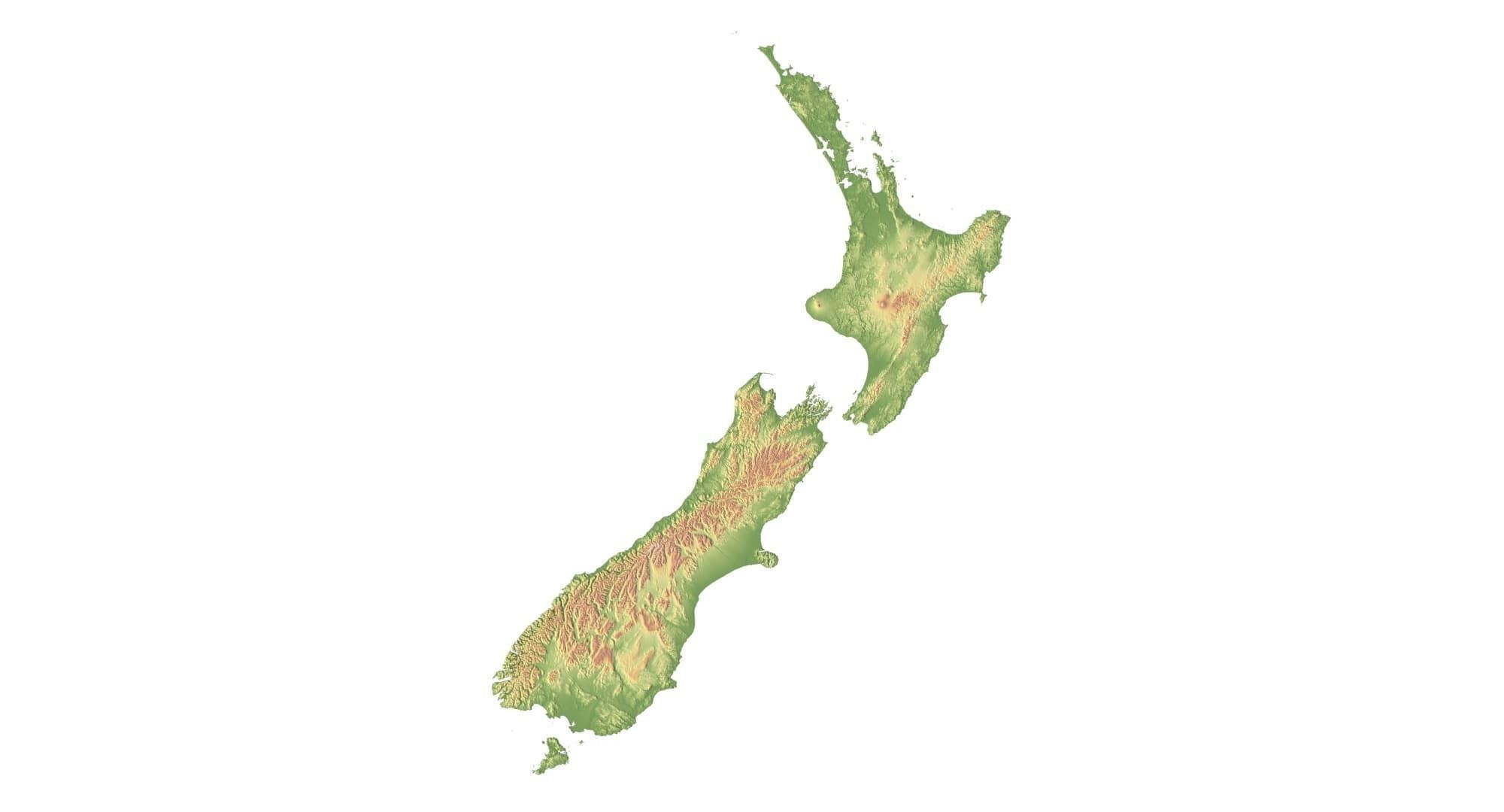 New Zealand Terrain 3D Map 3D model_1