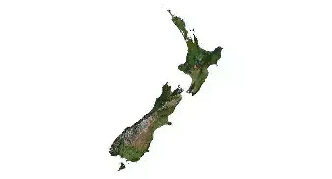 New Zealand Terrain 3D Map