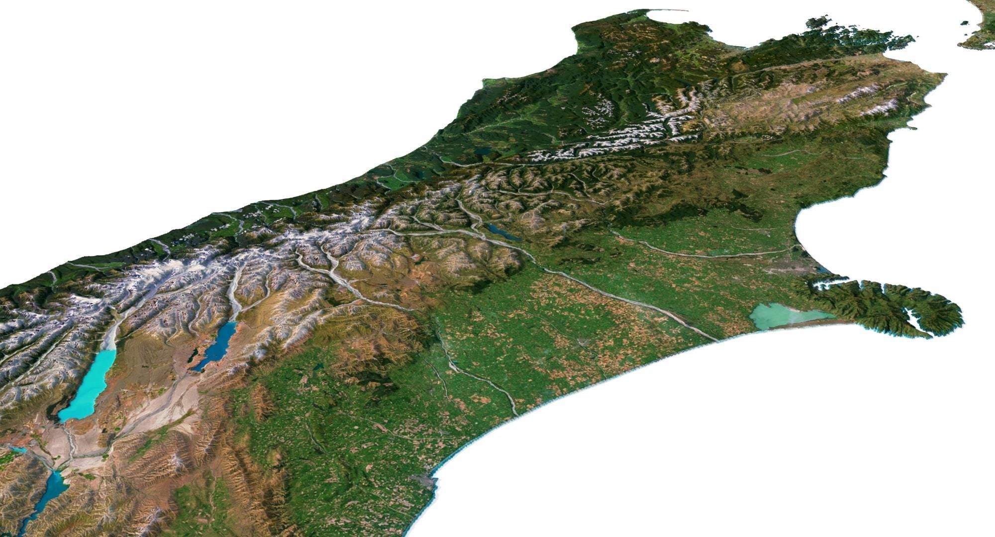 New Zealand Terrain 3D Map 3D model_10