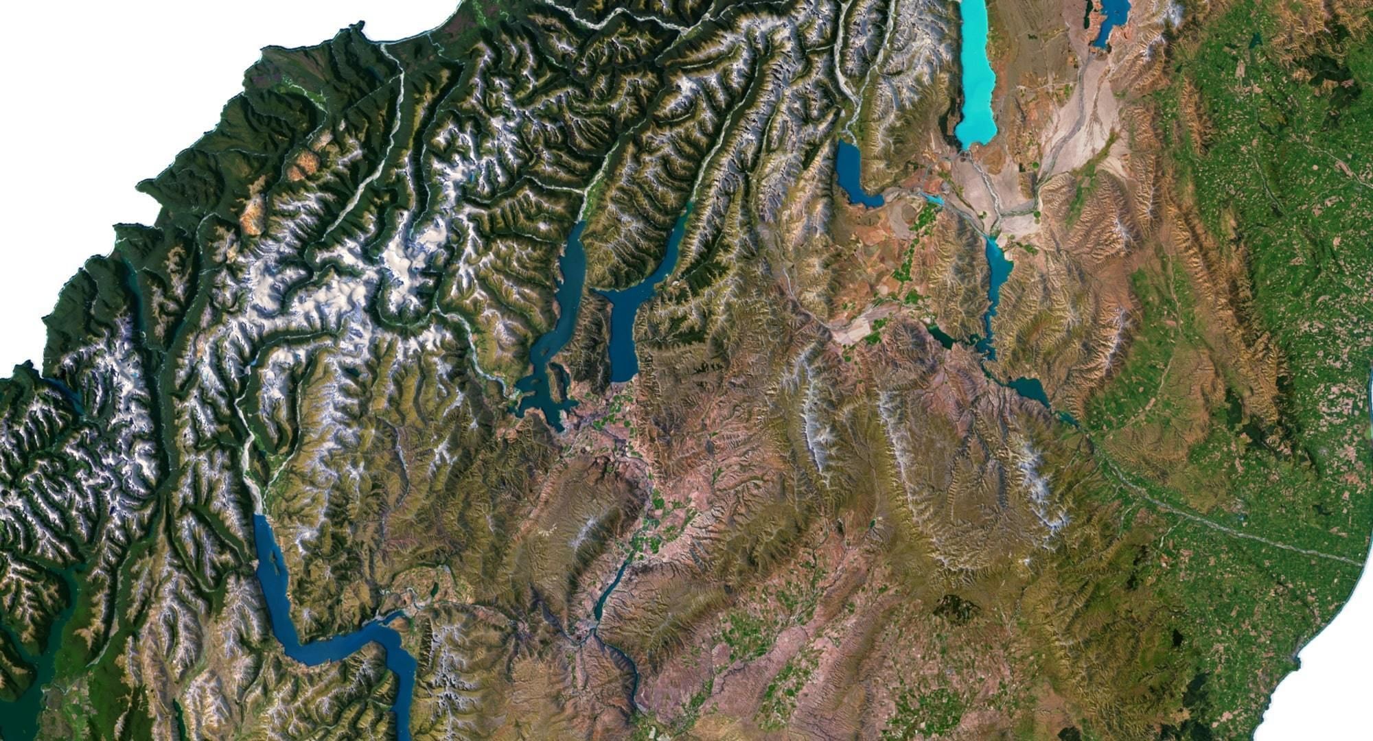 New Zealand Terrain 3D Map 3D model_3