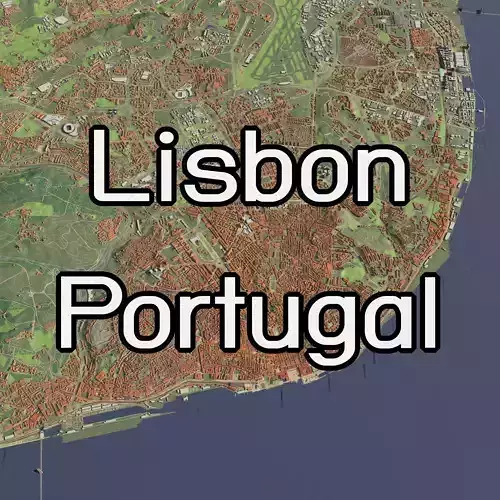 Lisbon Portugal - city and urban 3D model