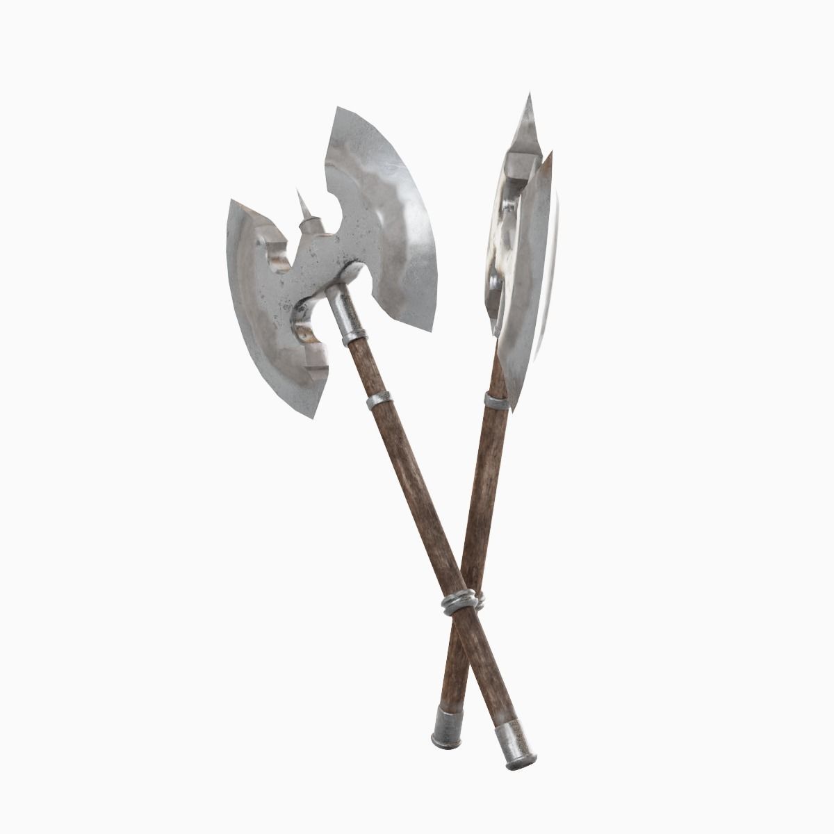 Fantasy Medieval Axe 02 Low-poly 3D model_7
