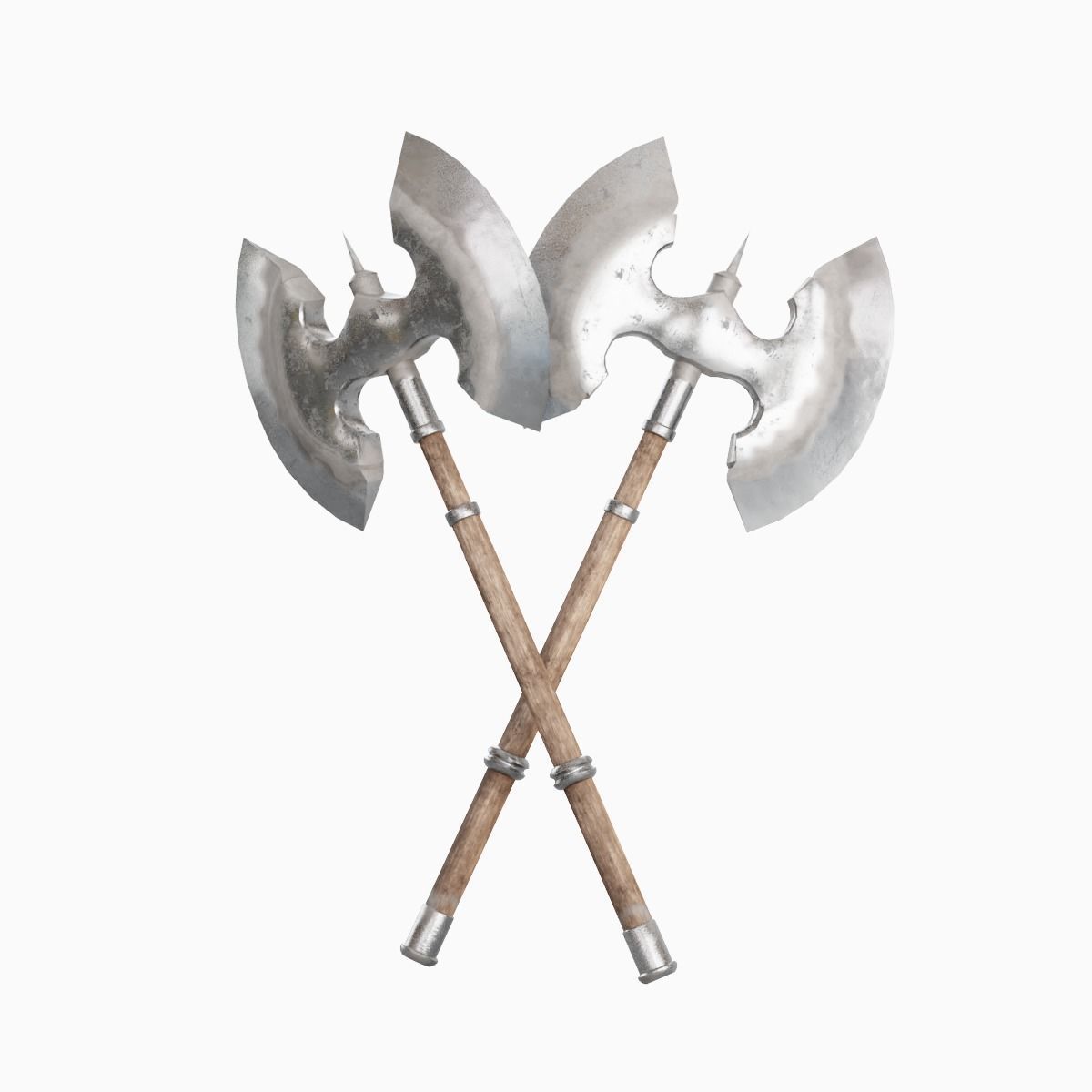 Fantasy Medieval Axe 02 Low-poly 3D model_9