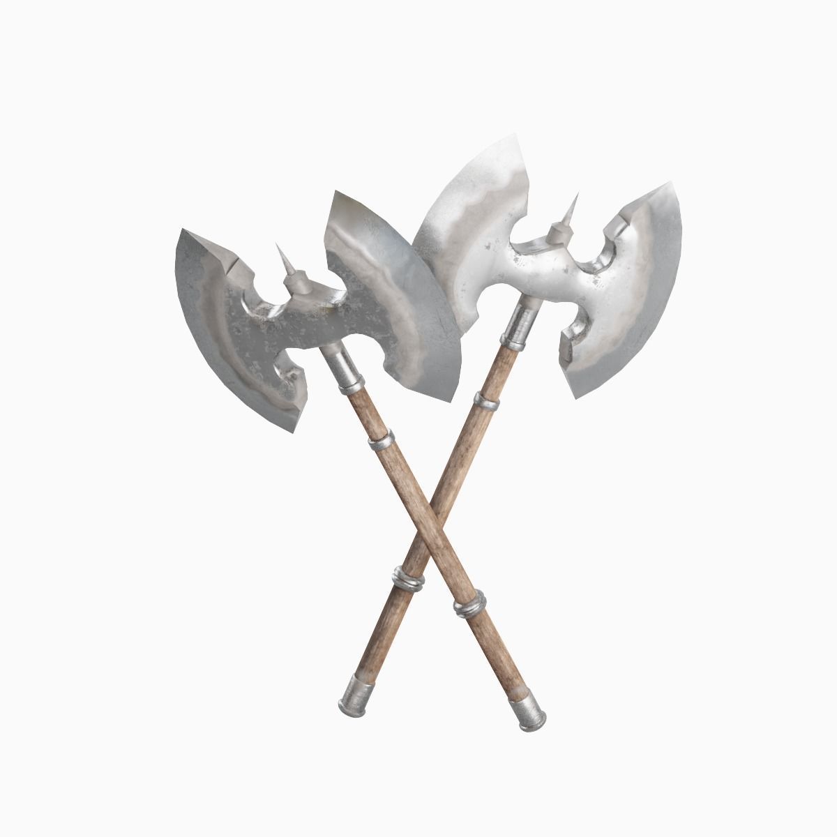 Fantasy Medieval Axe 02 Low-poly 3D model_4