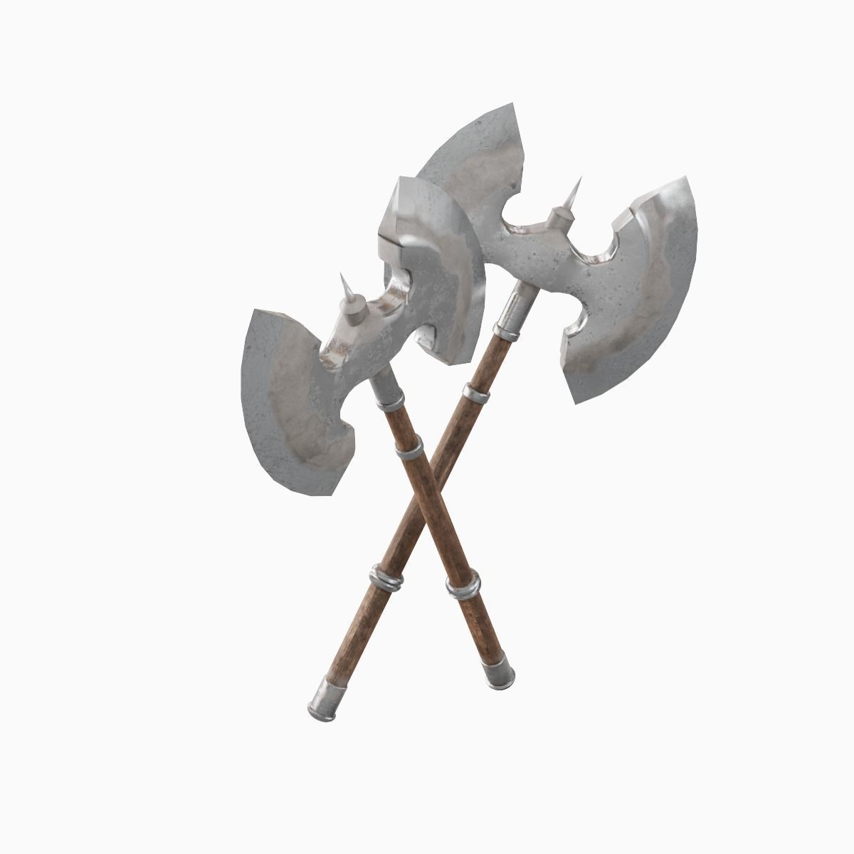 Fantasy Medieval Axe 02 Low-poly 3D model_6
