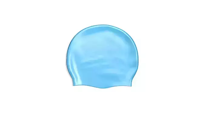 Blue Swim Cap 2 Types - lying and no gravity swimming hat set