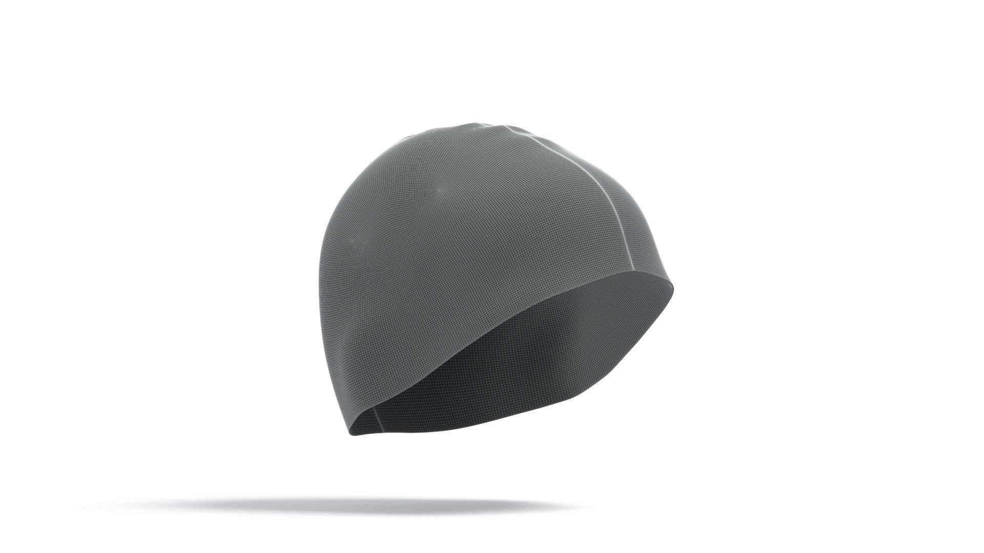 Blue Swim Cap 2 Types - lying and no gravity swimming hat set 3D model_9