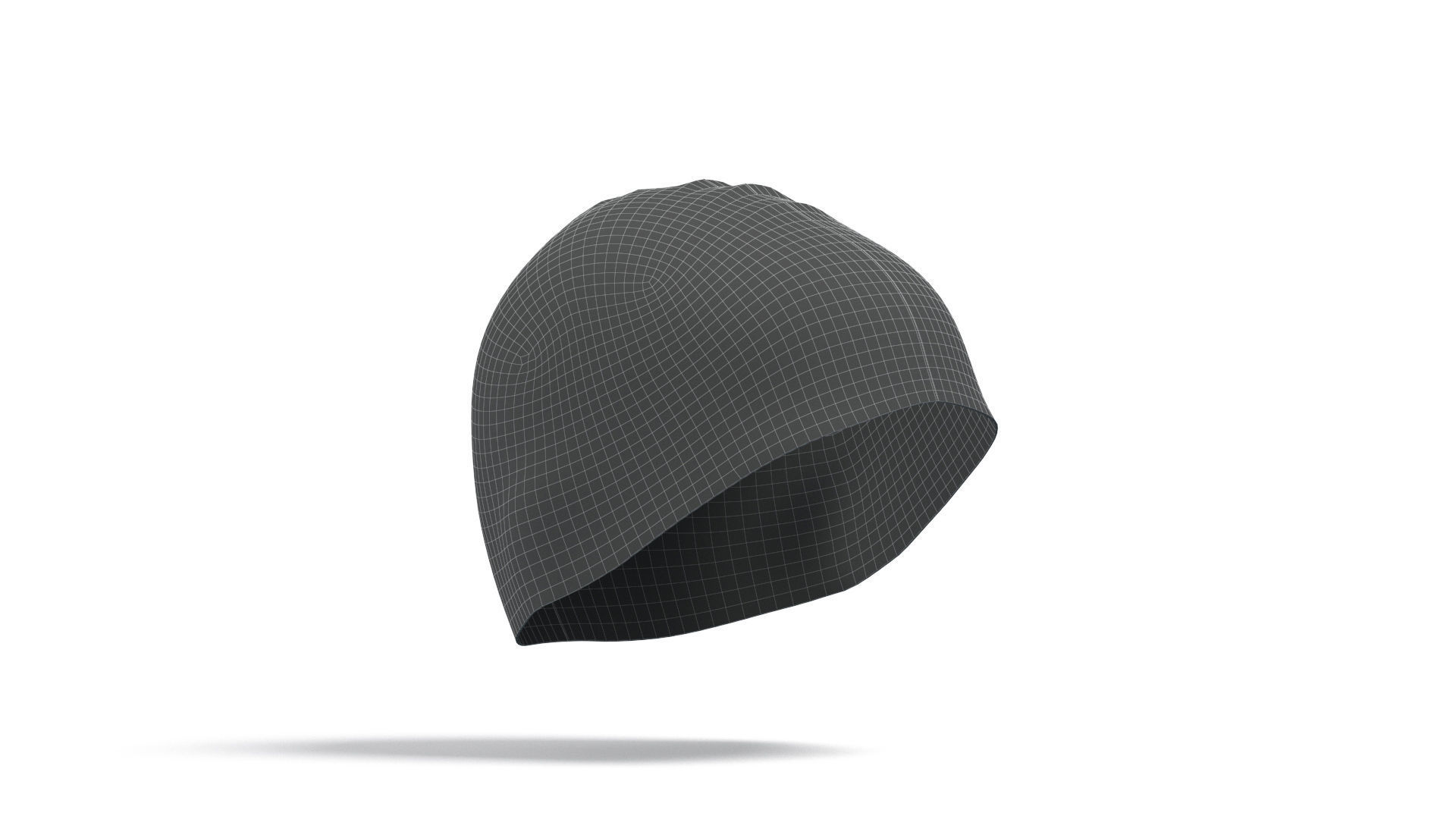 Blue Swim Cap 2 Types - lying and no gravity swimming hat set 3D model_7