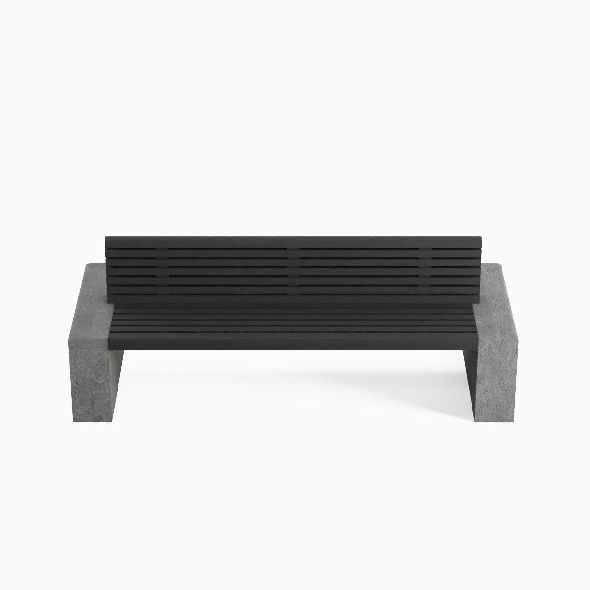 Modern Outdoor Bench 02 Low-poly 3D model_4