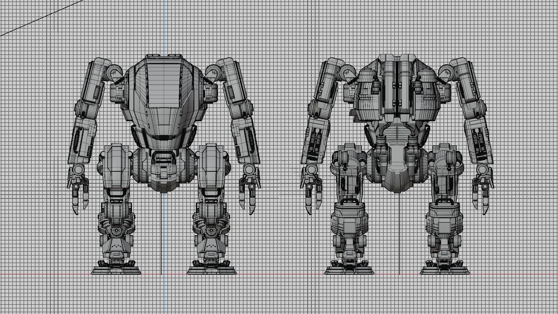War Machine Sci-fi Robot  ATMOS-41 3D model_2