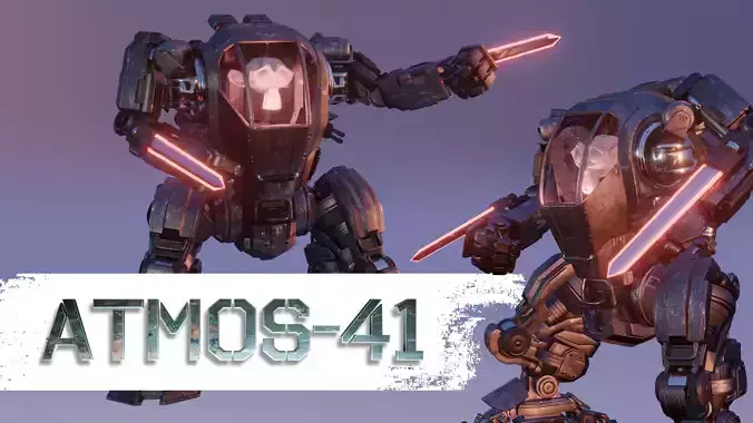 War Machine Sci-fi Robot  ATMOS-41 3D model