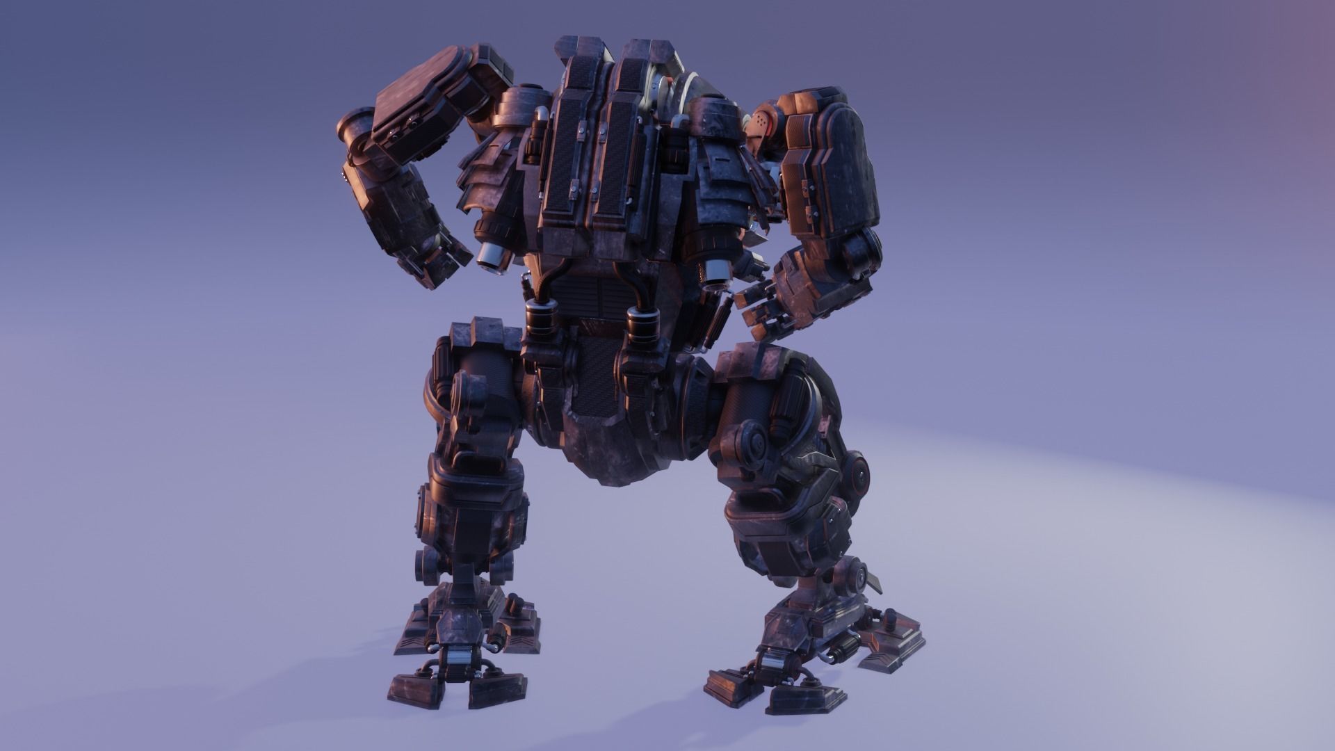 War Machine Sci-fi Robot  ATMOS-41 3D model_9