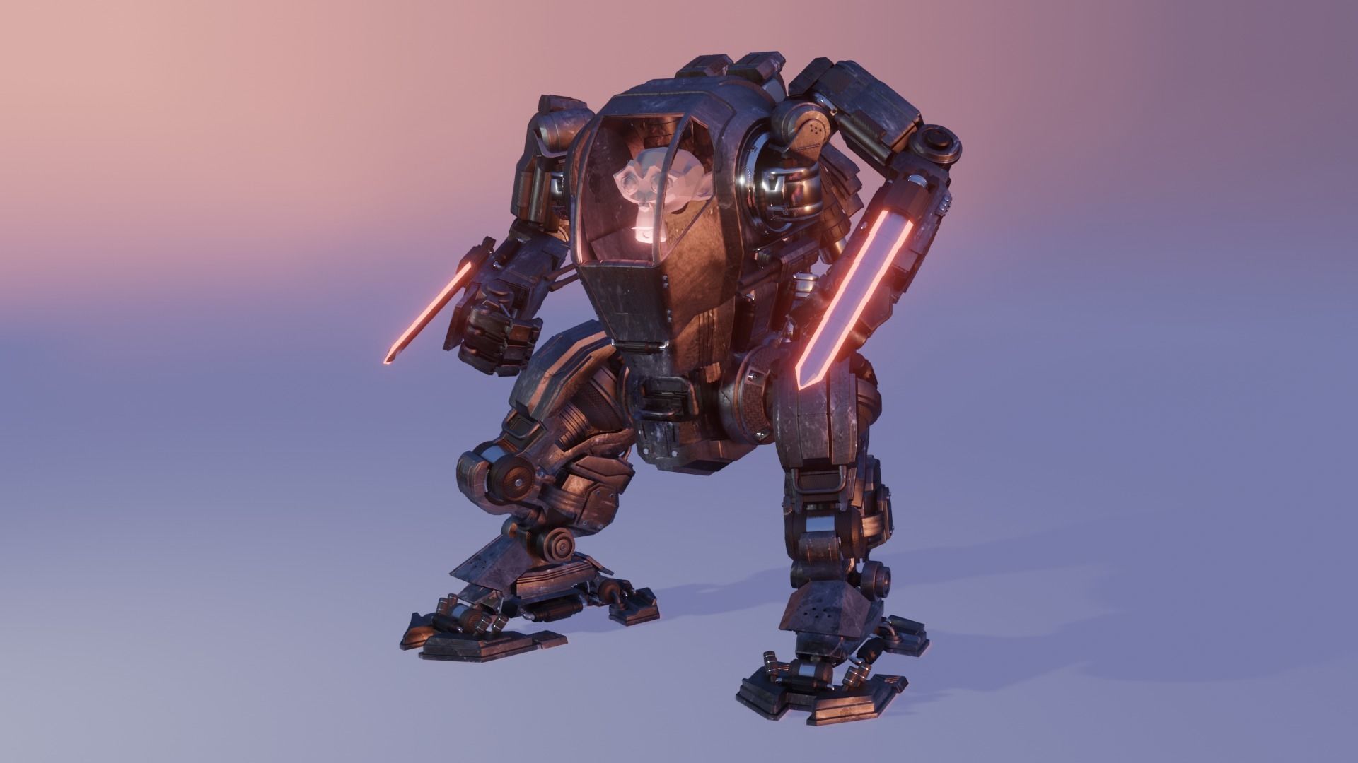 War Machine Sci-fi Robot  ATMOS-41 3D model_6