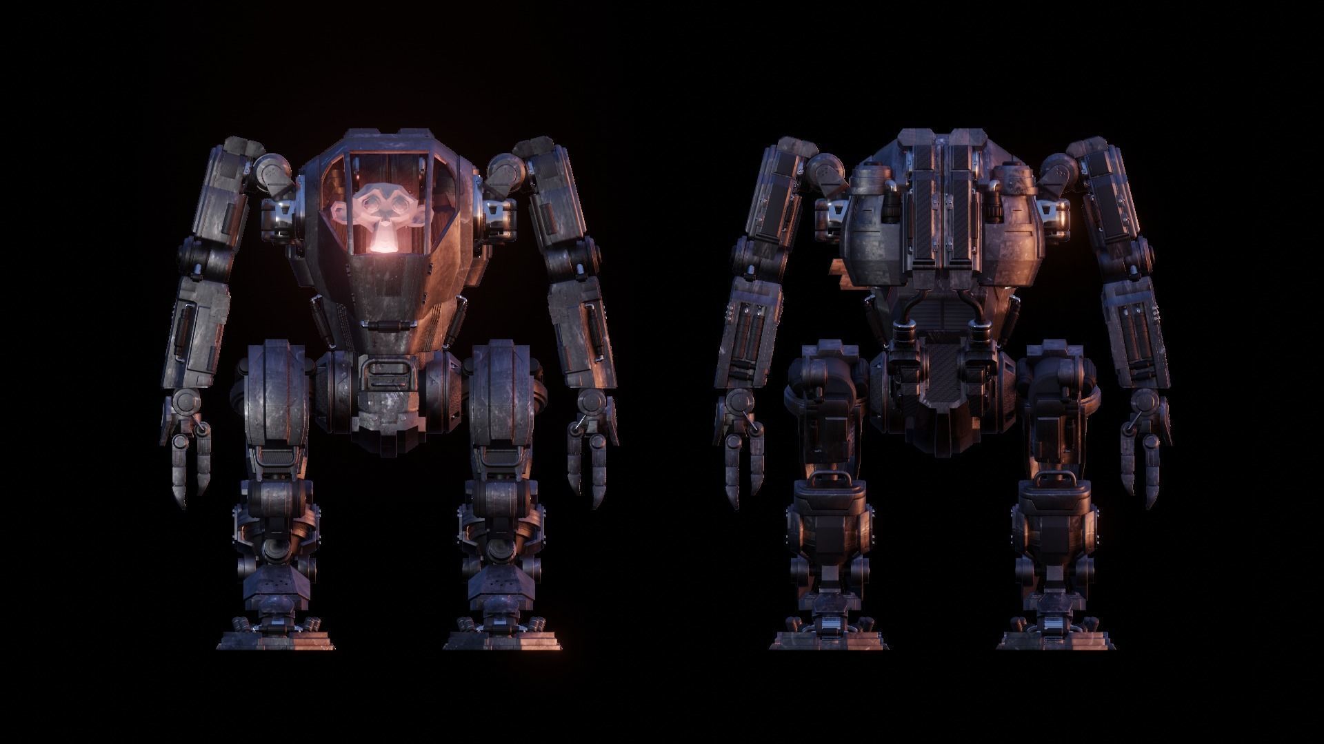 War Machine Sci-fi Robot  ATMOS-41 3D model_11