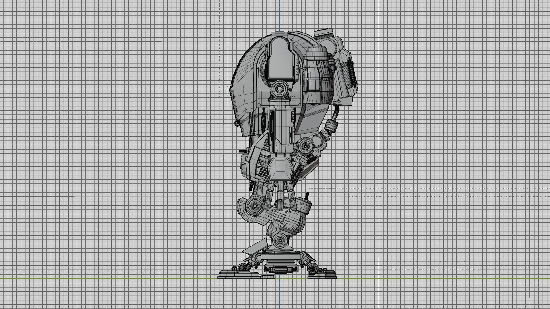 War Machine Sci-fi Robot  ATMOS-41 3D model_3