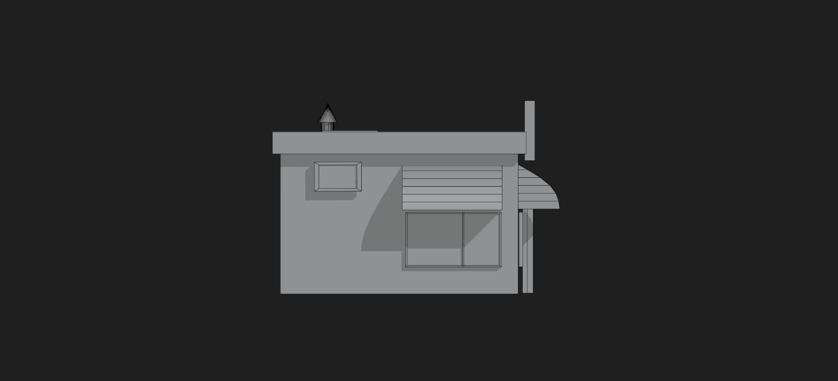Low Poly Stylized Building - 1 - Mobile Game Ready Asset Low-poly 3D model_14