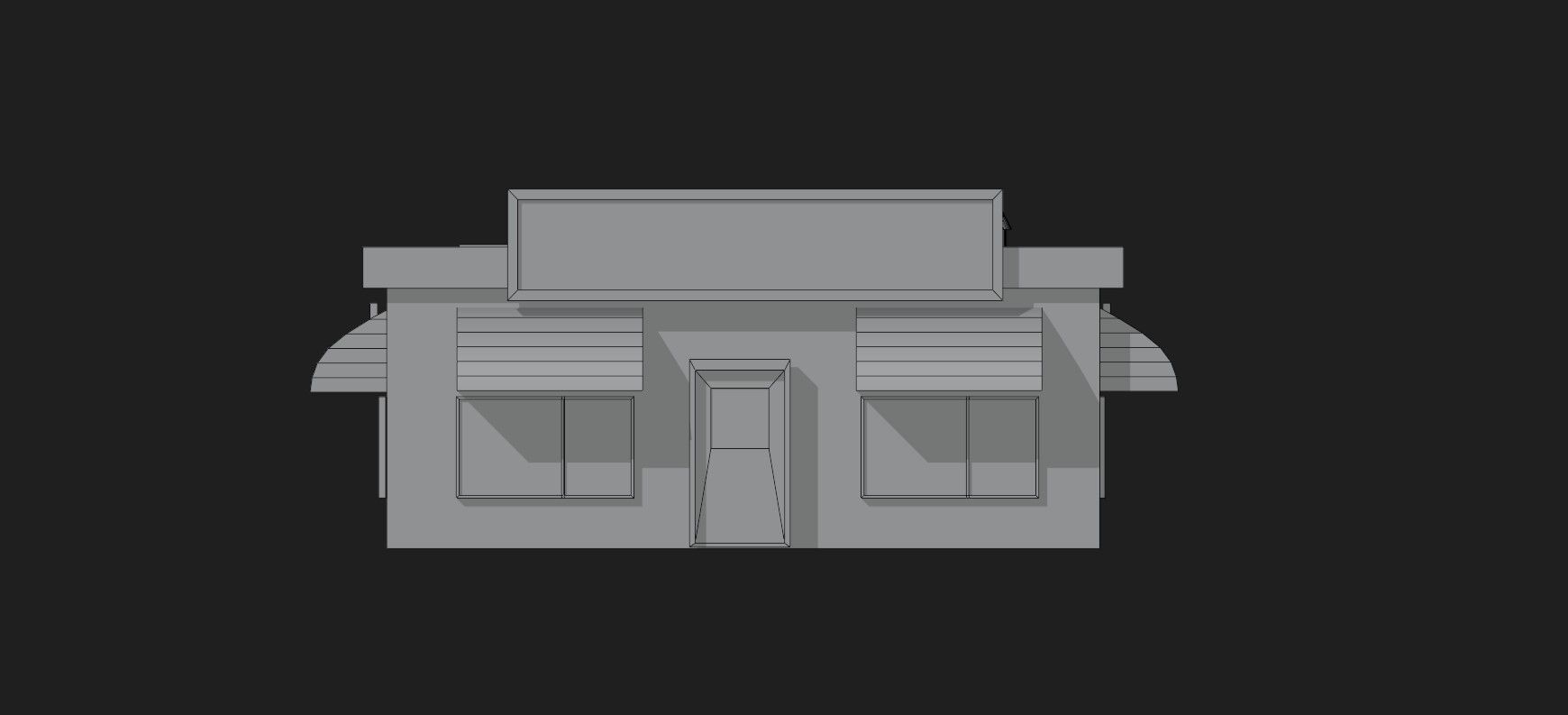 Low Poly Stylized Building - 1 - Mobile Game Ready Asset Low-poly 3D model_15
