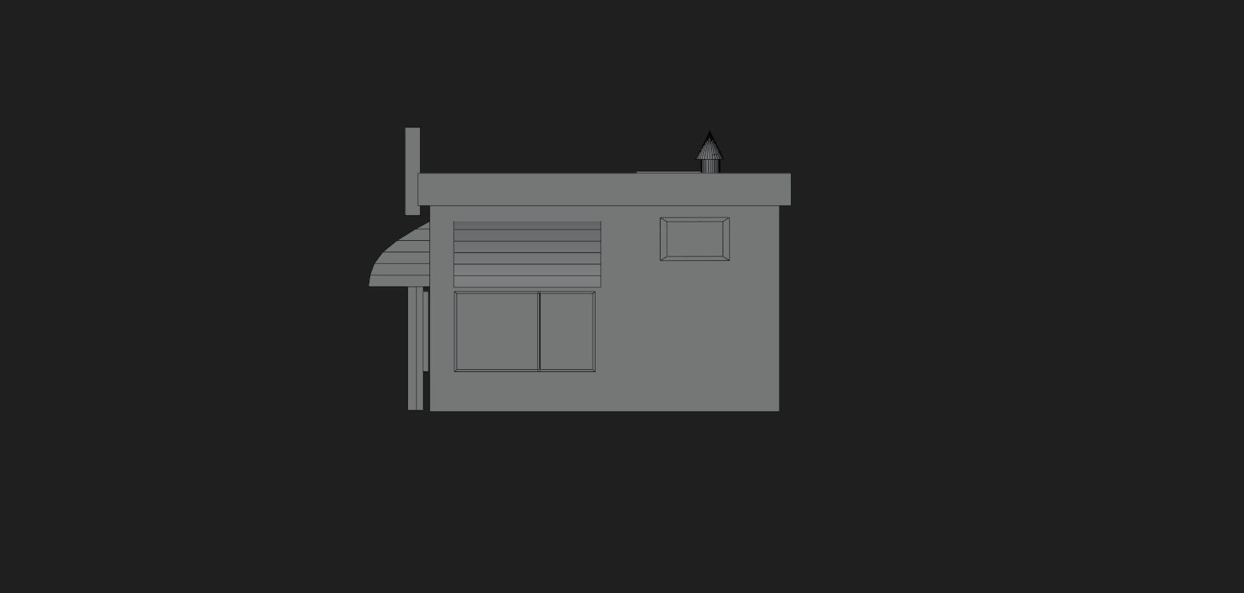 Low Poly Stylized Building - 1 - Mobile Game Ready Asset Low-poly 3D model_12