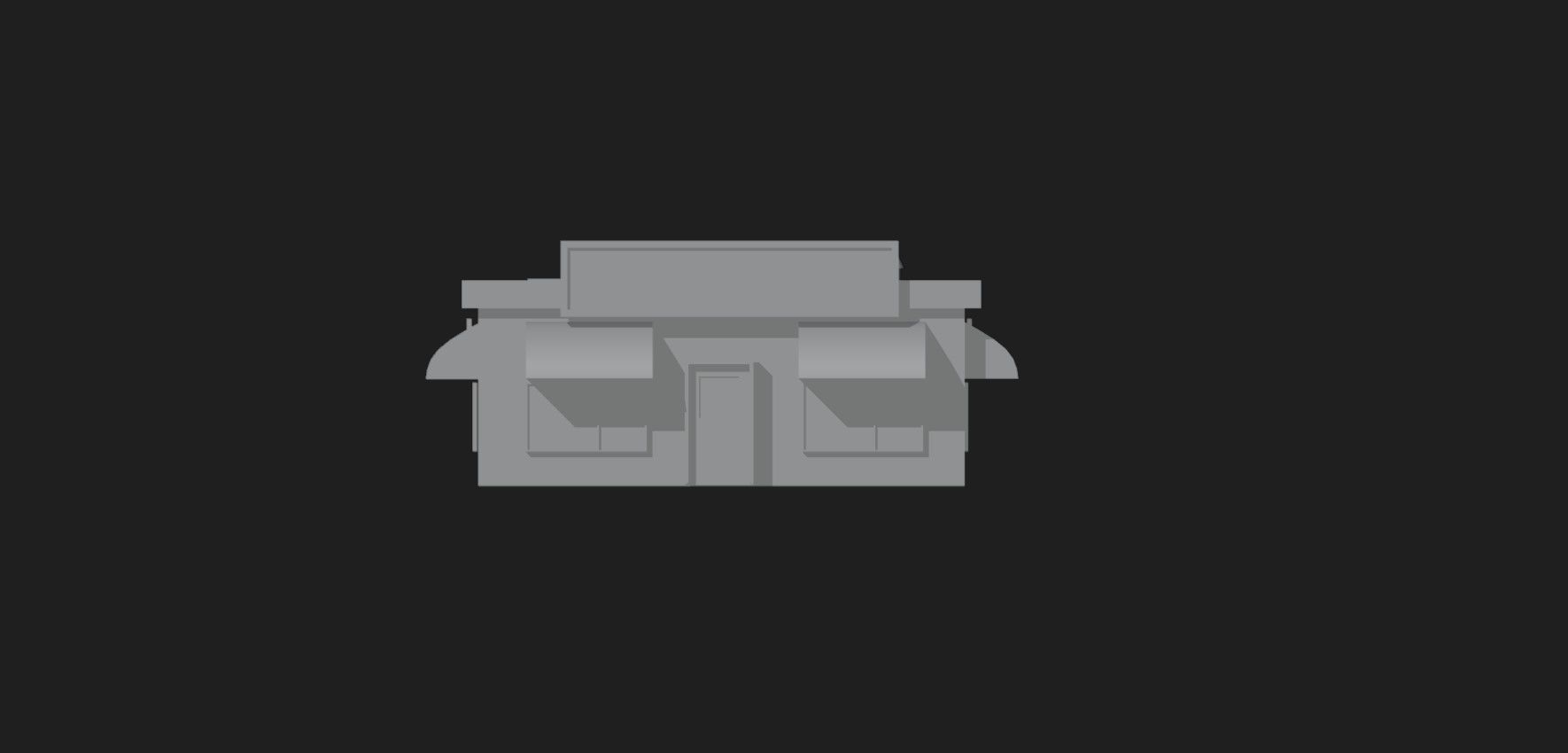 Low Poly Stylized Building - 1 - Mobile Game Ready Asset Low-poly 3D model_5