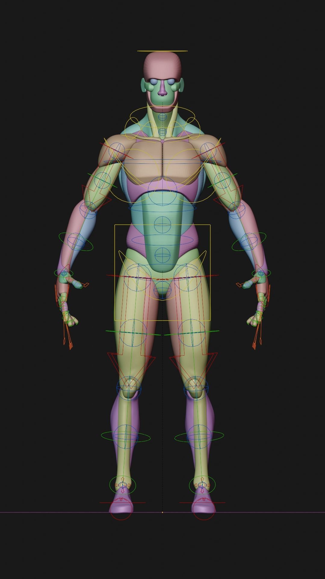 Male Base mesh for sculpting 3D model_5