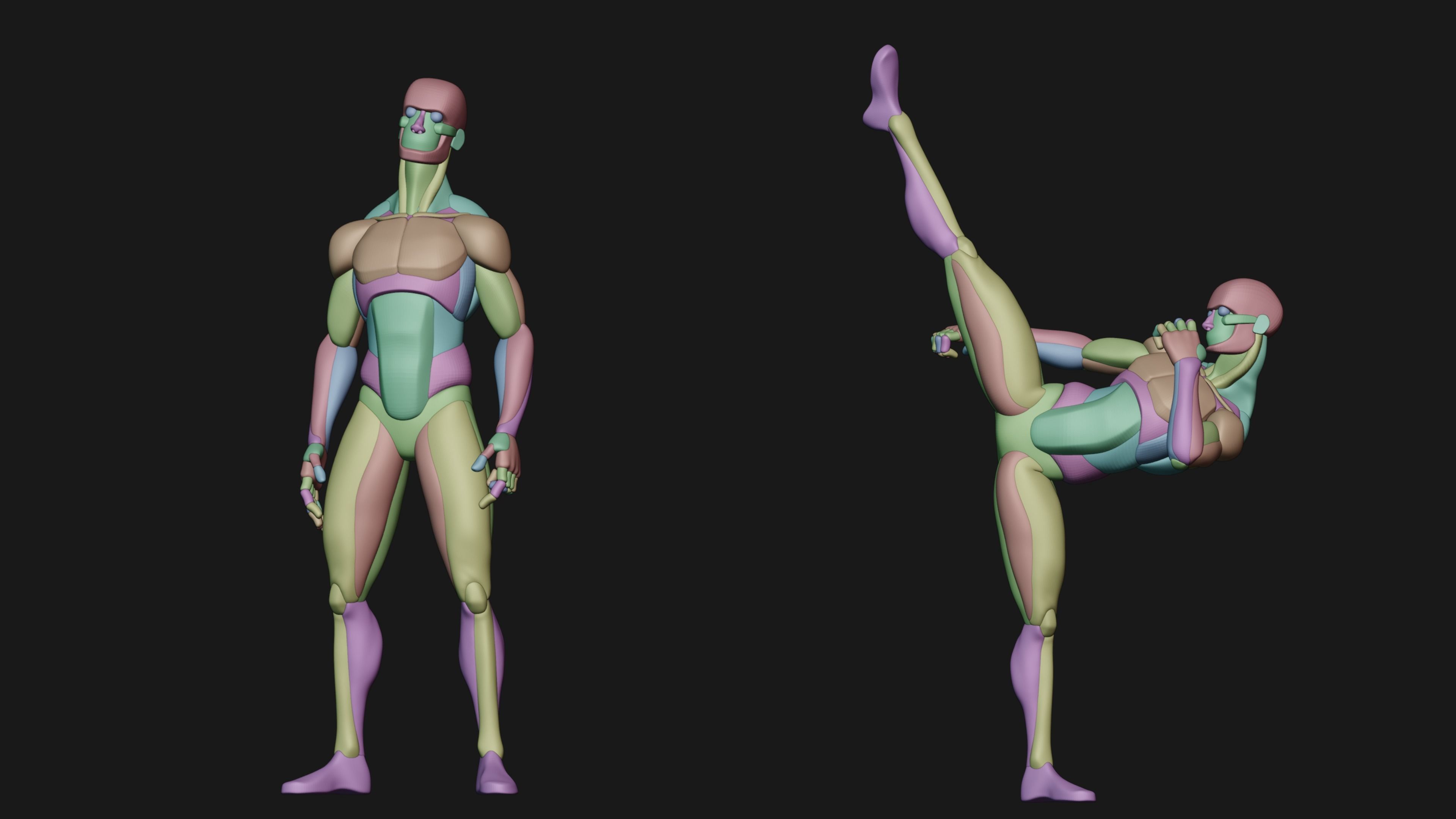 Male Base mesh for sculpting 3D model_3
