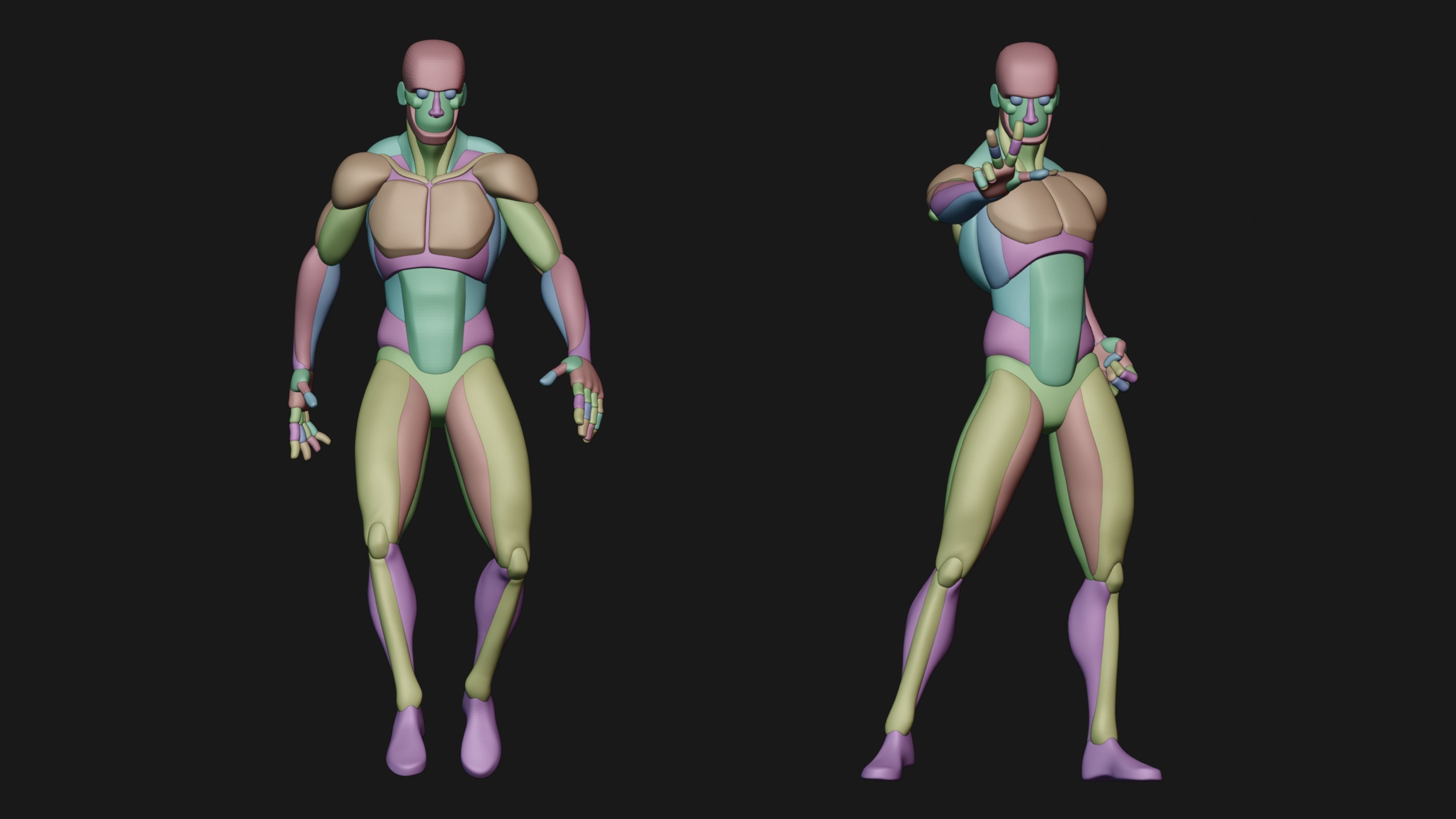 Male Base mesh for sculpting 3D model_4
