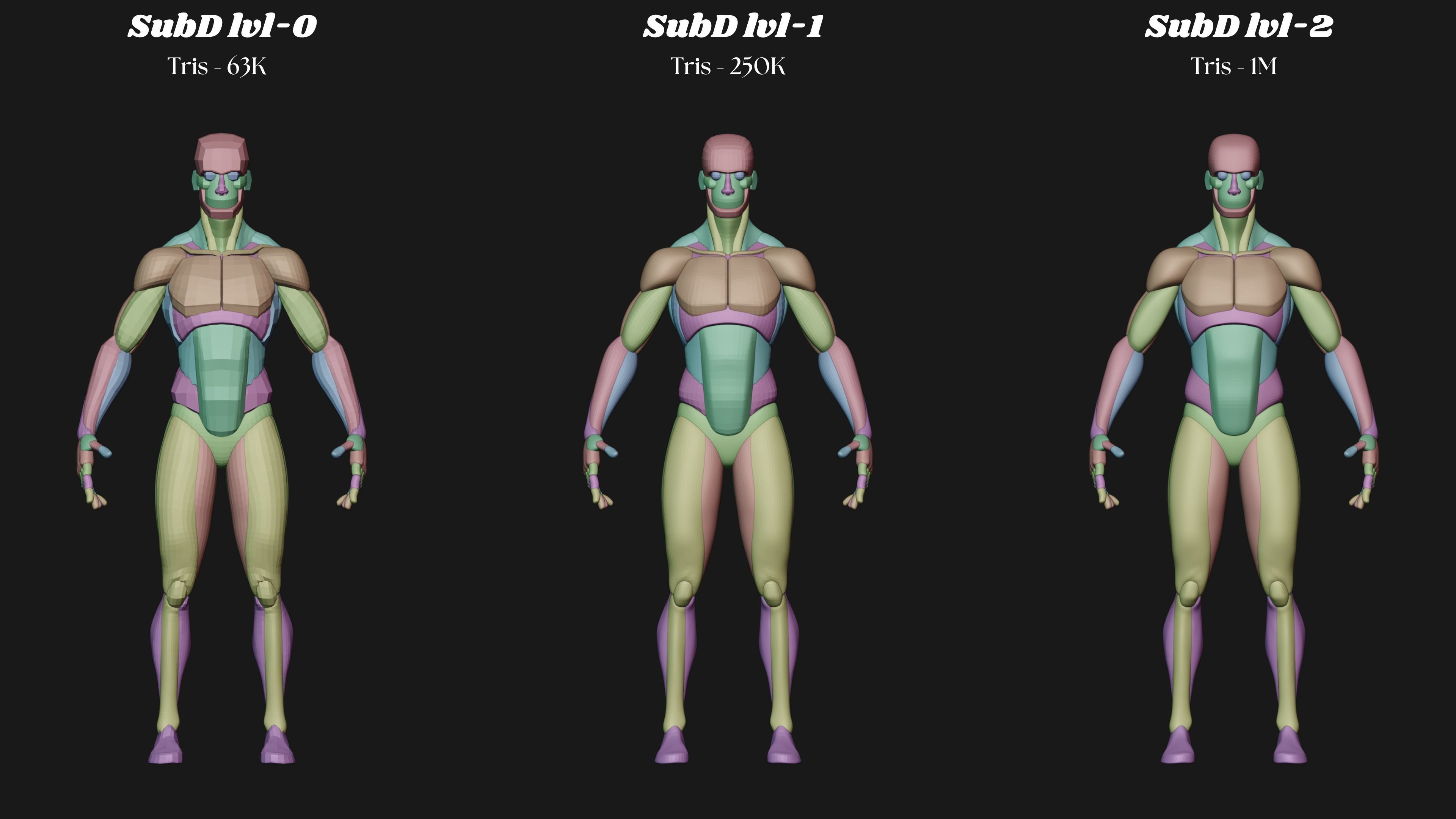 Male Base mesh for sculpting 3D model_2