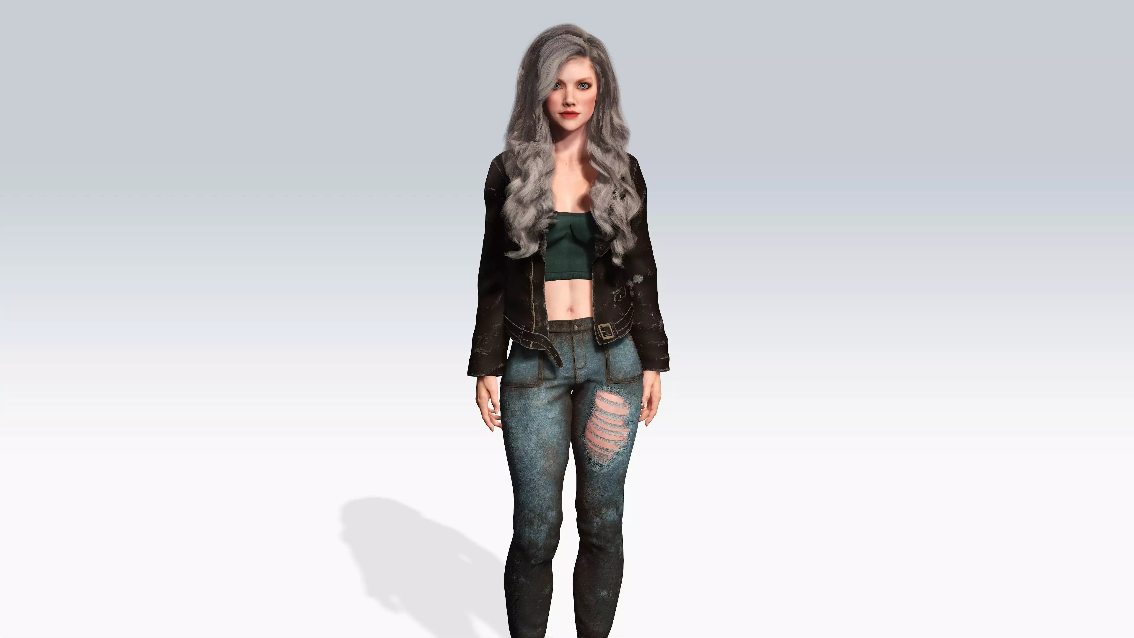 Sexy Character - Fully Rigged 3D model Low-poly 3D model_0