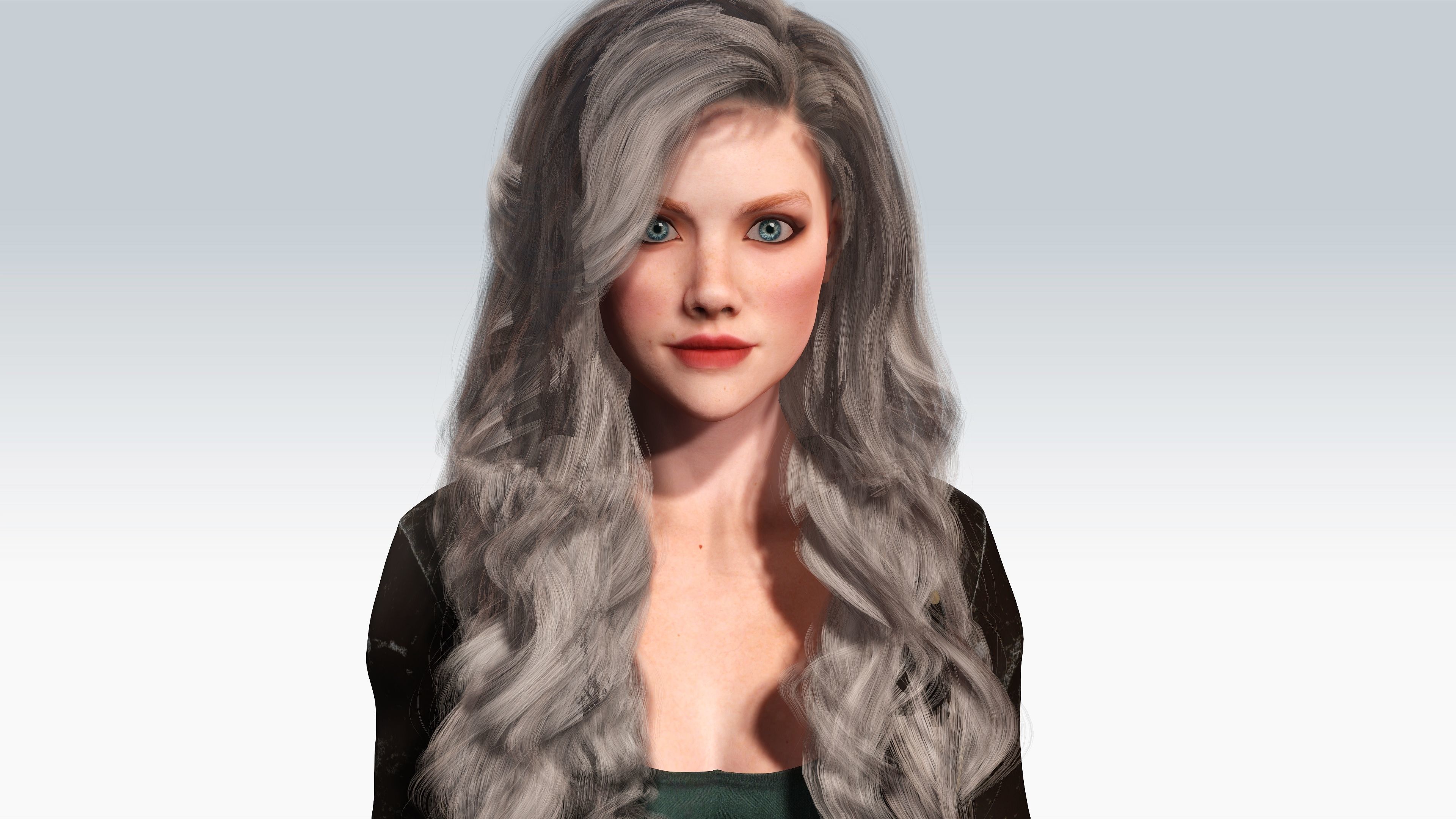 Sexy Character - Fully Rigged 3D model Low-poly 3D model_2