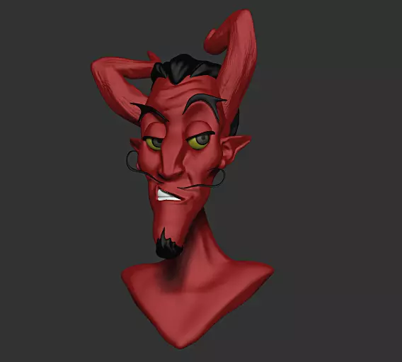 devil 3d cartoon Free 3D model_0