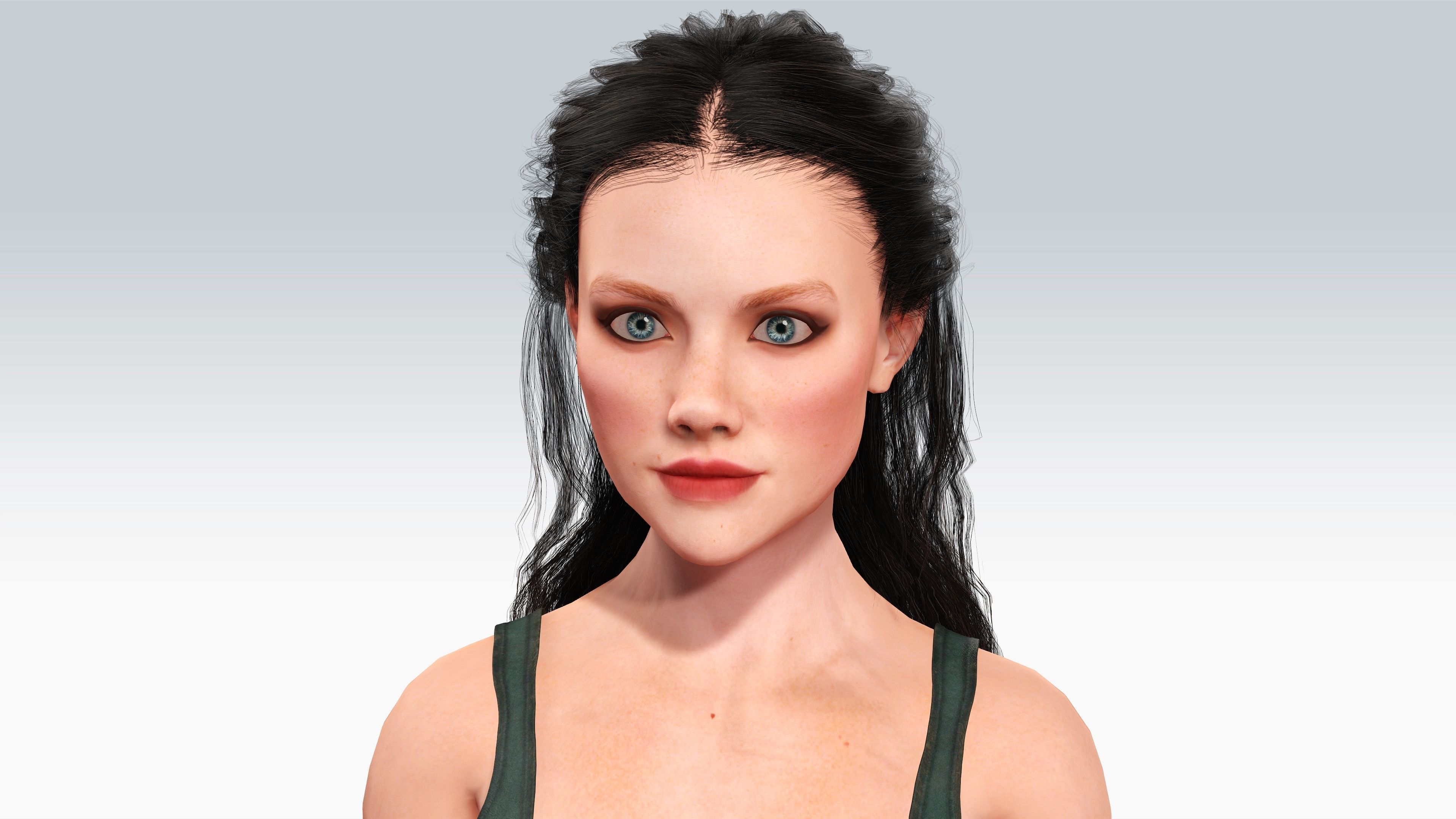 Sexy Character - Fully Rigged 3D model Low-poly 3D model_3