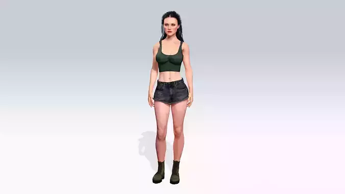 Sexy Character - Fully Rigged 3D model