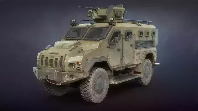 Varta MRAP with Interior Game Ready Low-poly 3D model
