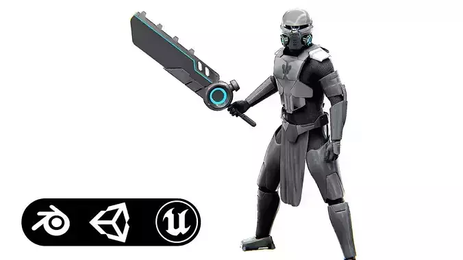 FIGHTER ORKOS  Rigged for Unreal Engine - Unity - MIXAMO 