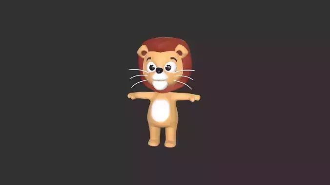 Cartoon 007 Character Lion Cute