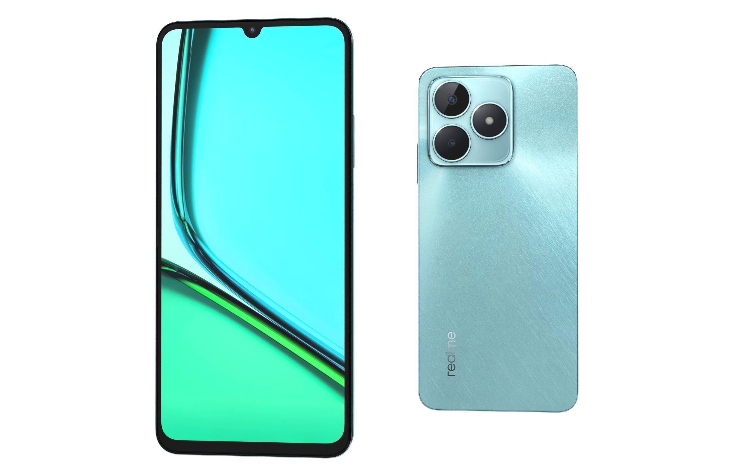 Realme C51s Shiny Green 3D model_6