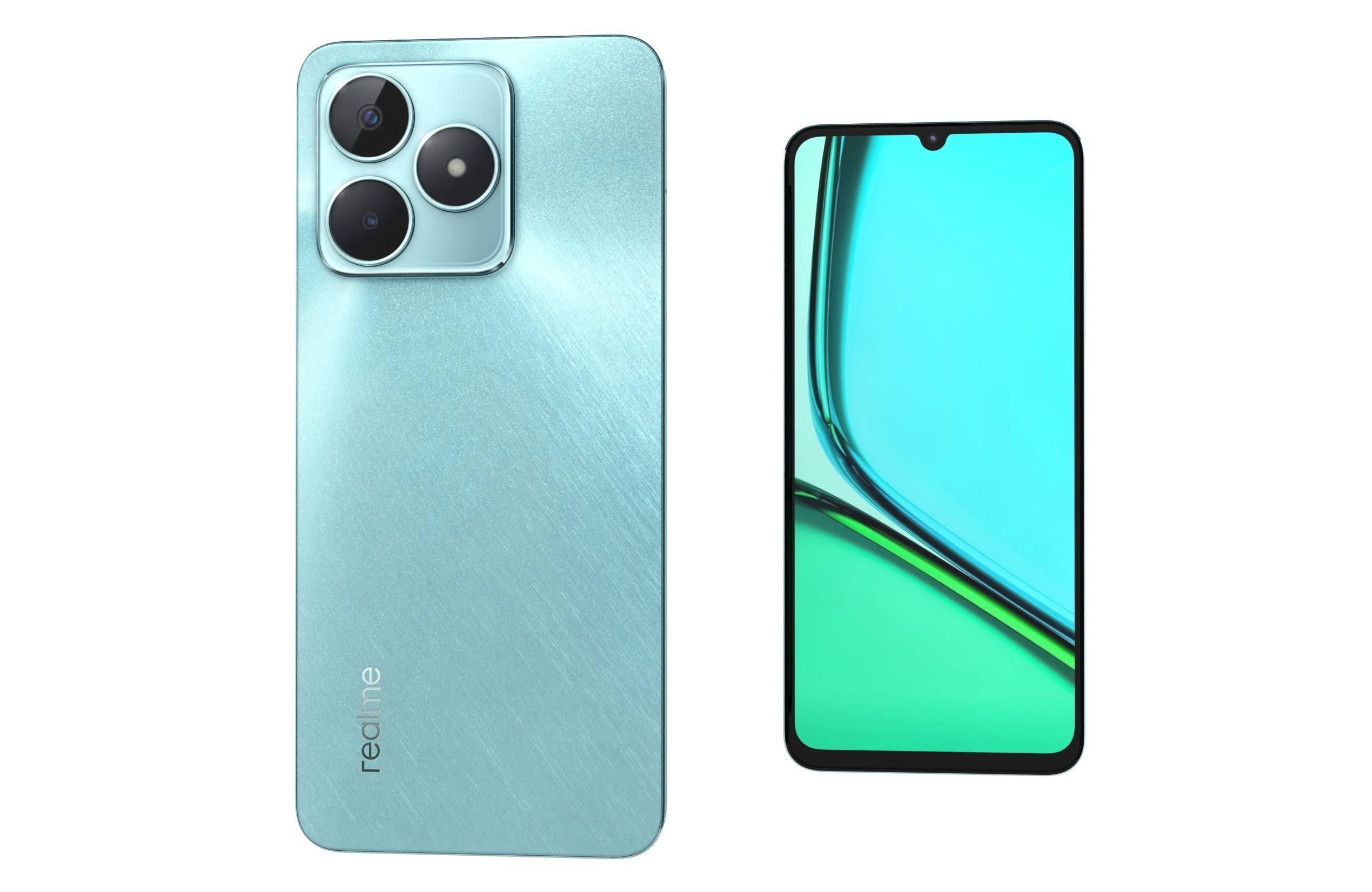 Realme C51s Shiny Green 3D model_7