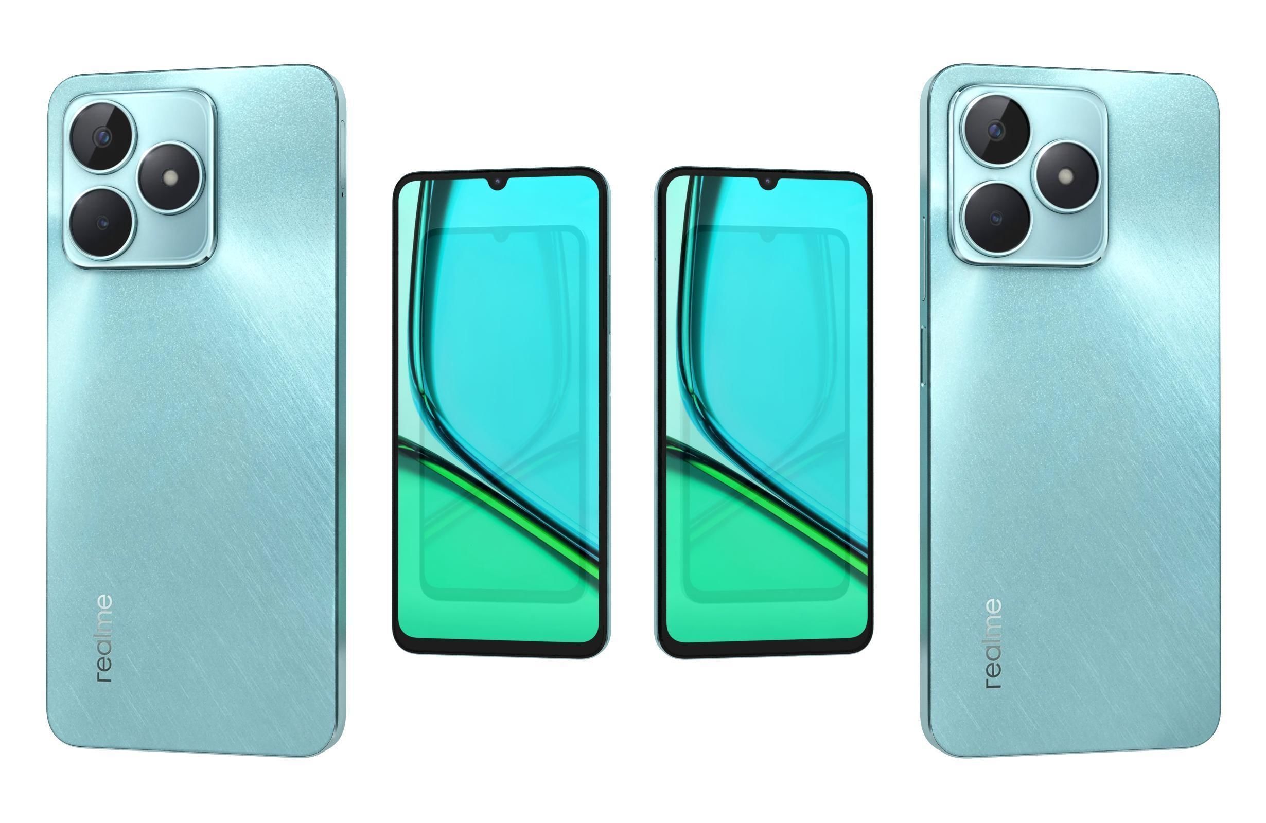 Realme C51s Shiny Green 3D model_3