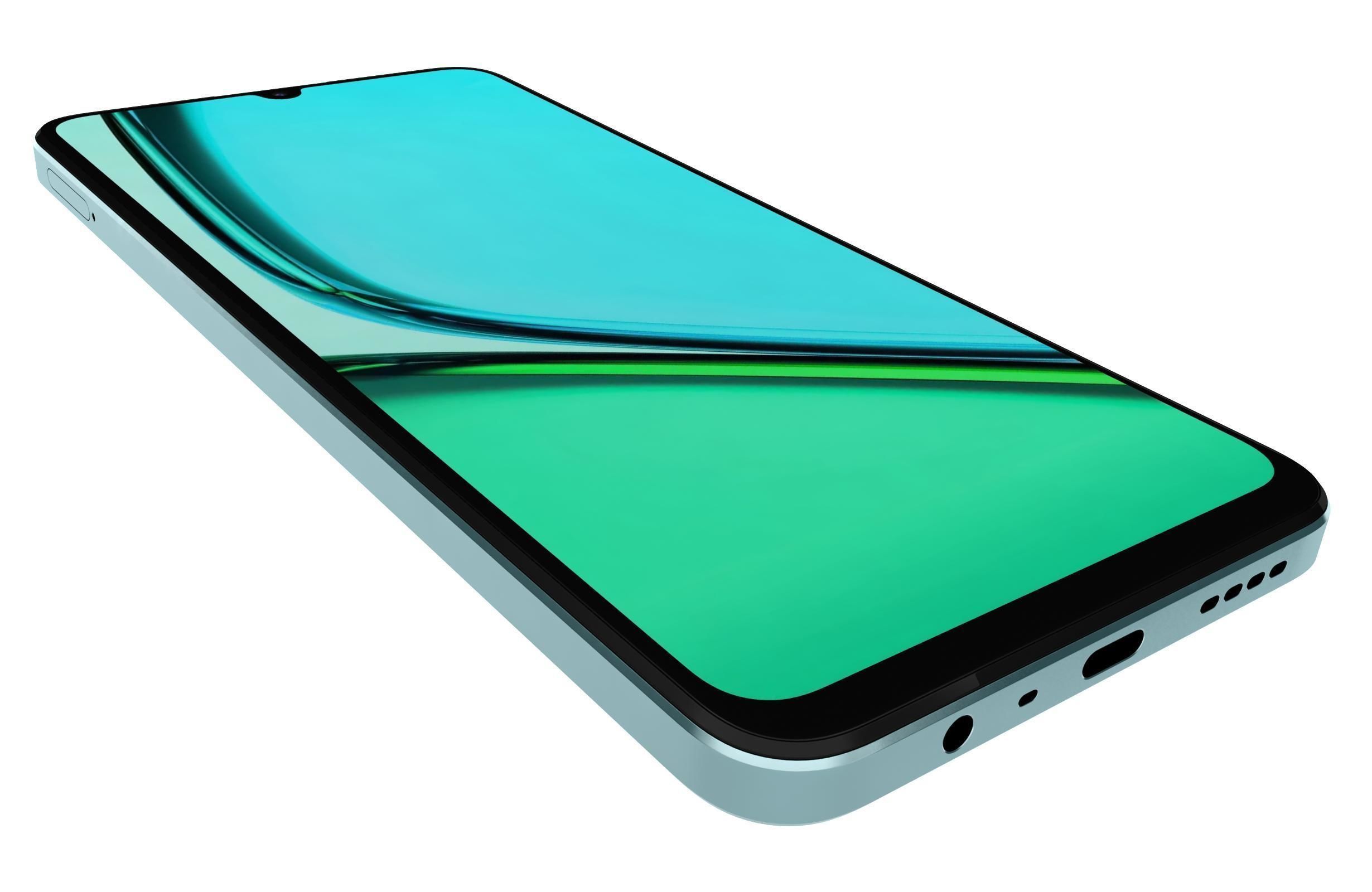 Realme C51s Shiny Green 3D model_12